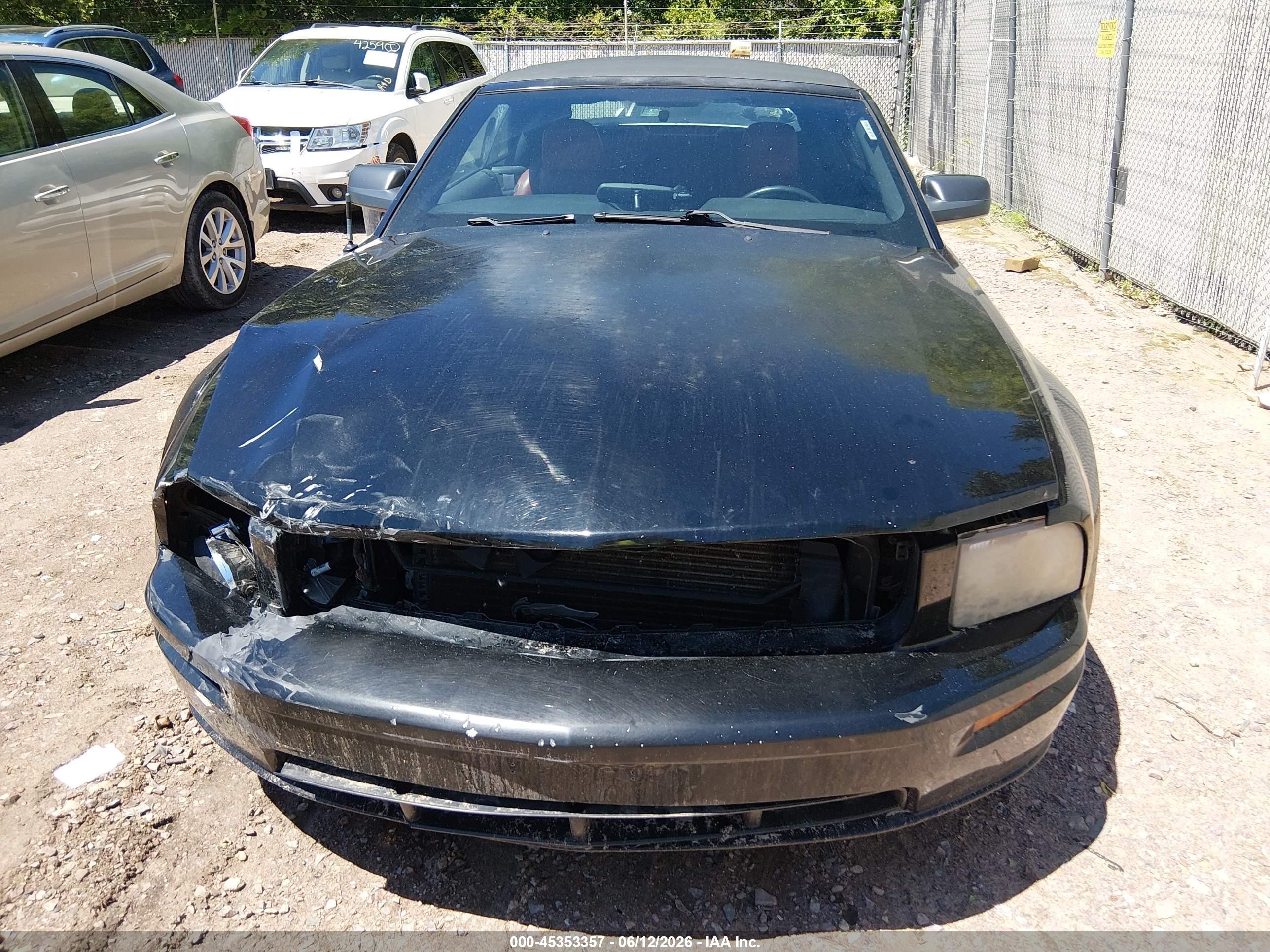 2005 Ford Mustang Gt Black vin: 1ZVHT85H755251340