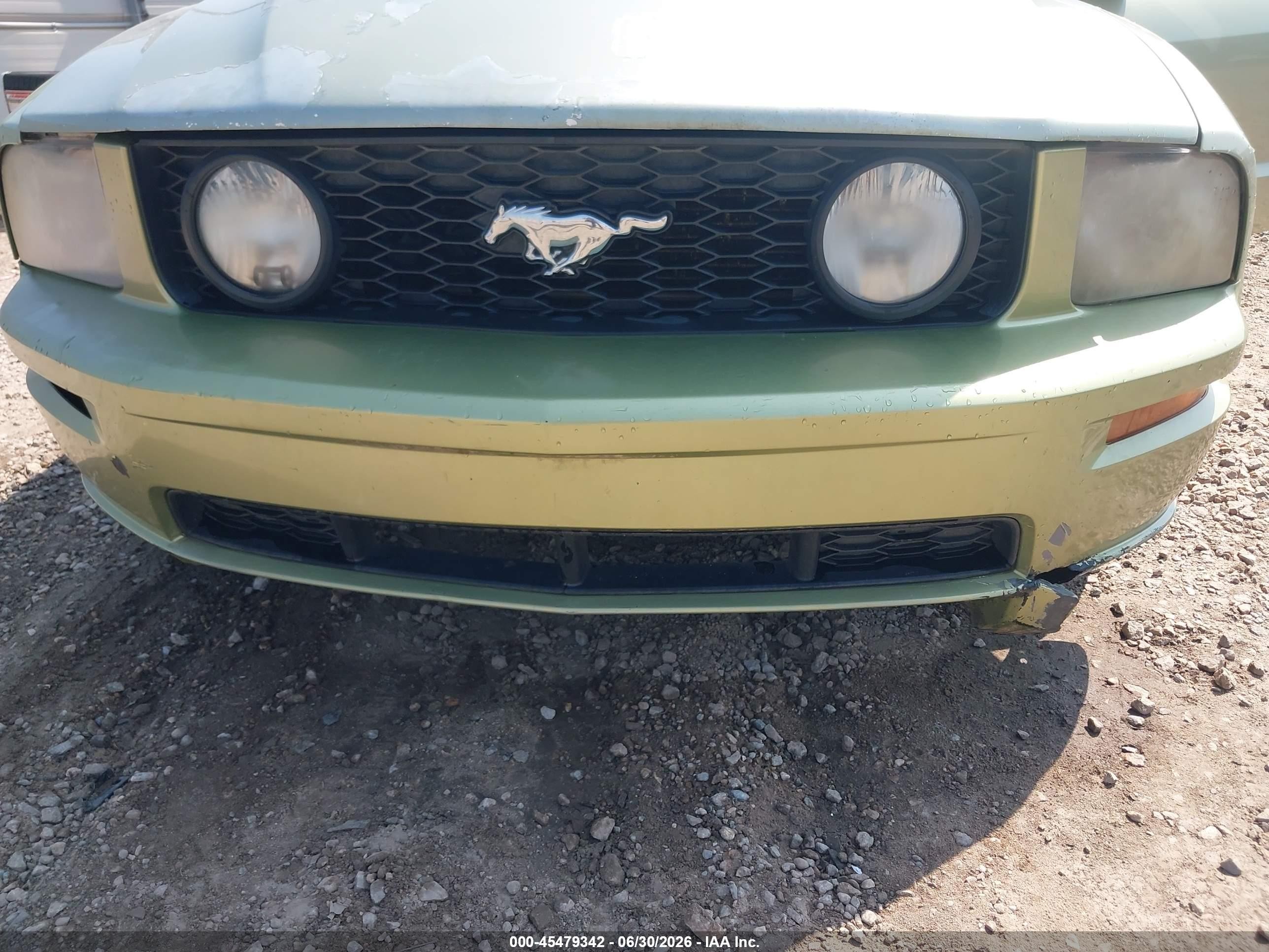 2006 Ford Mustang Gt Green vin: 1ZVHT85H765153717