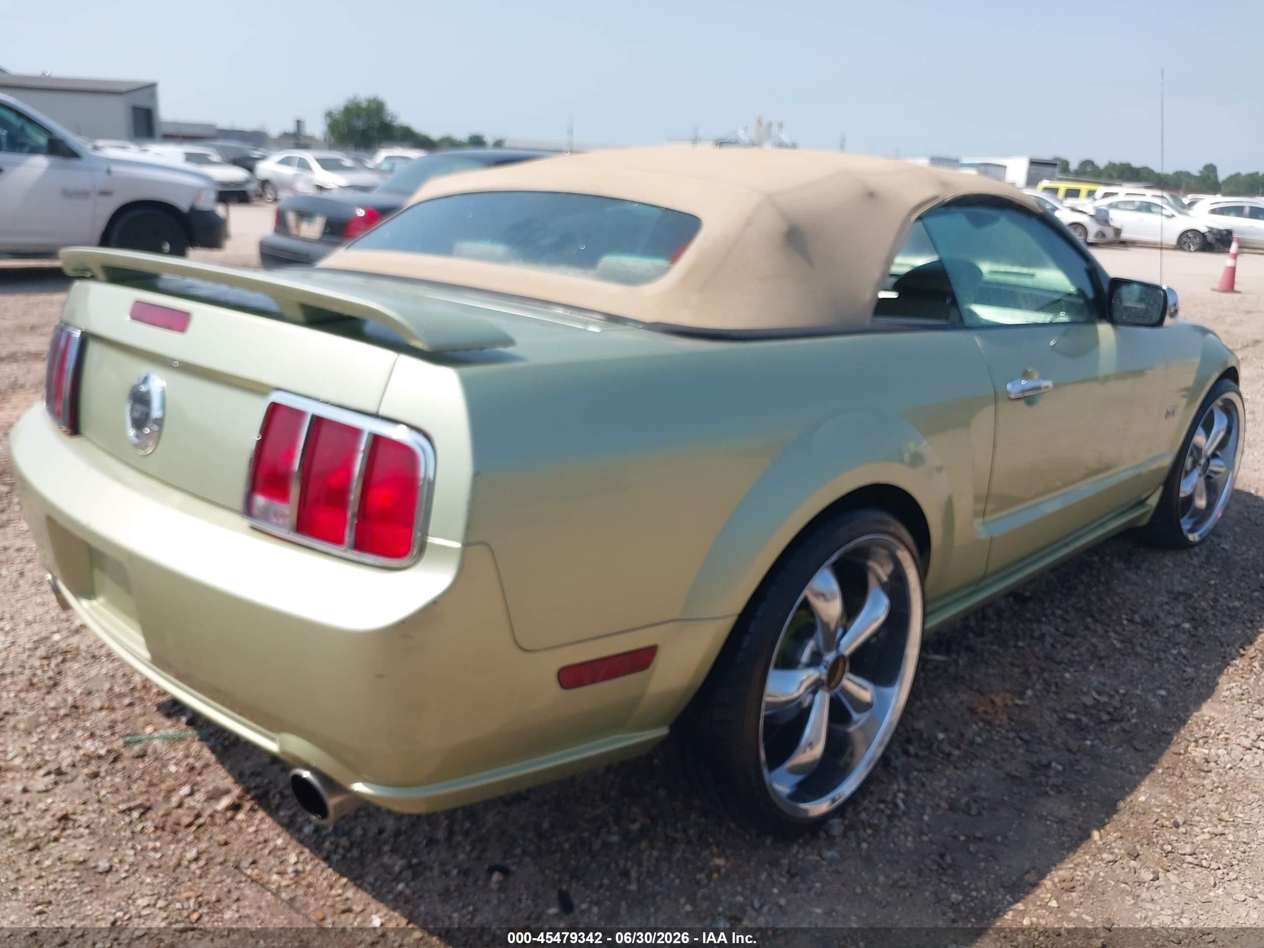 2006 Ford Mustang Gt Green vin: 1ZVHT85H765153717