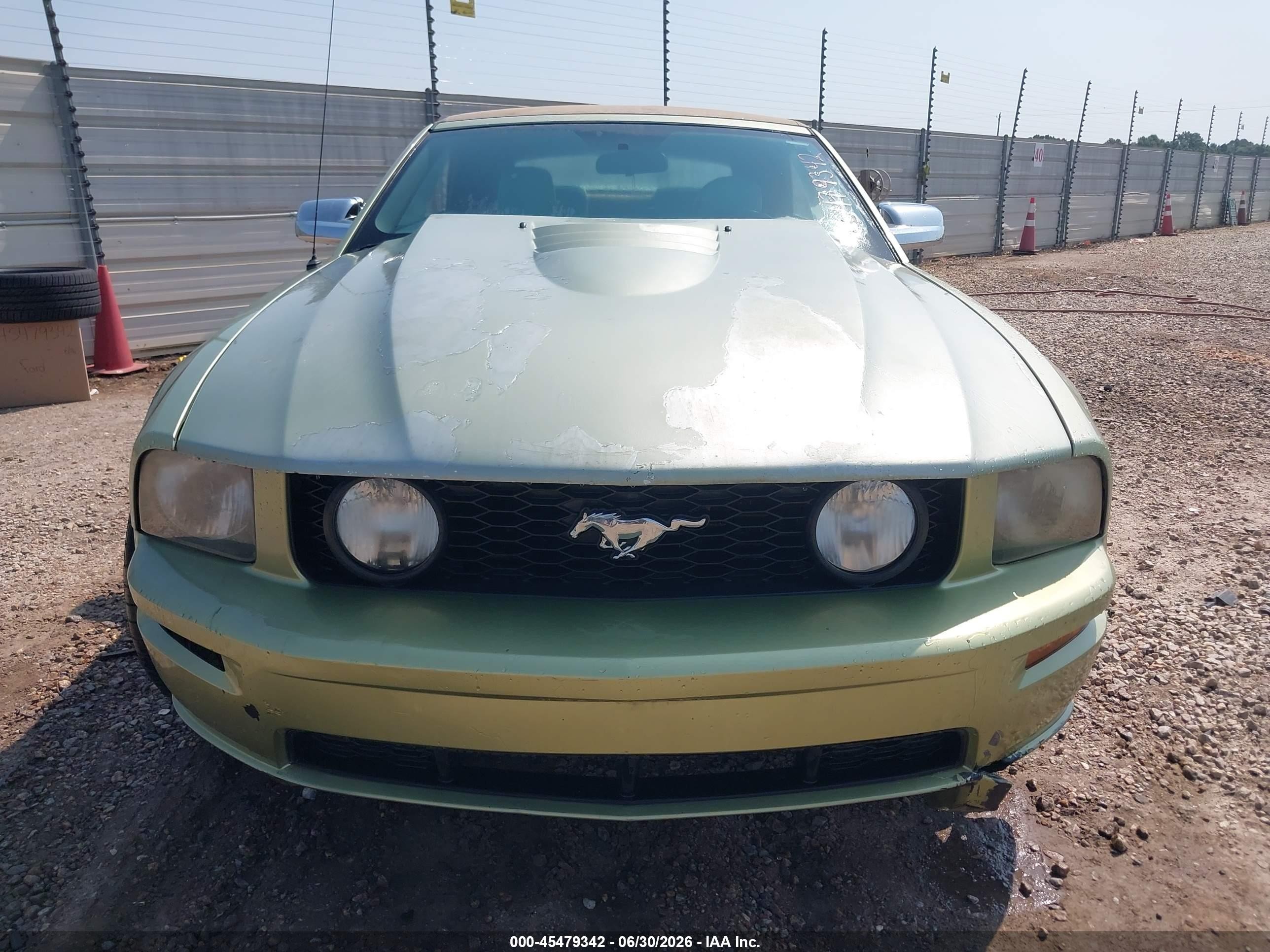 2006 Ford Mustang Gt Green vin: 1ZVHT85H765153717