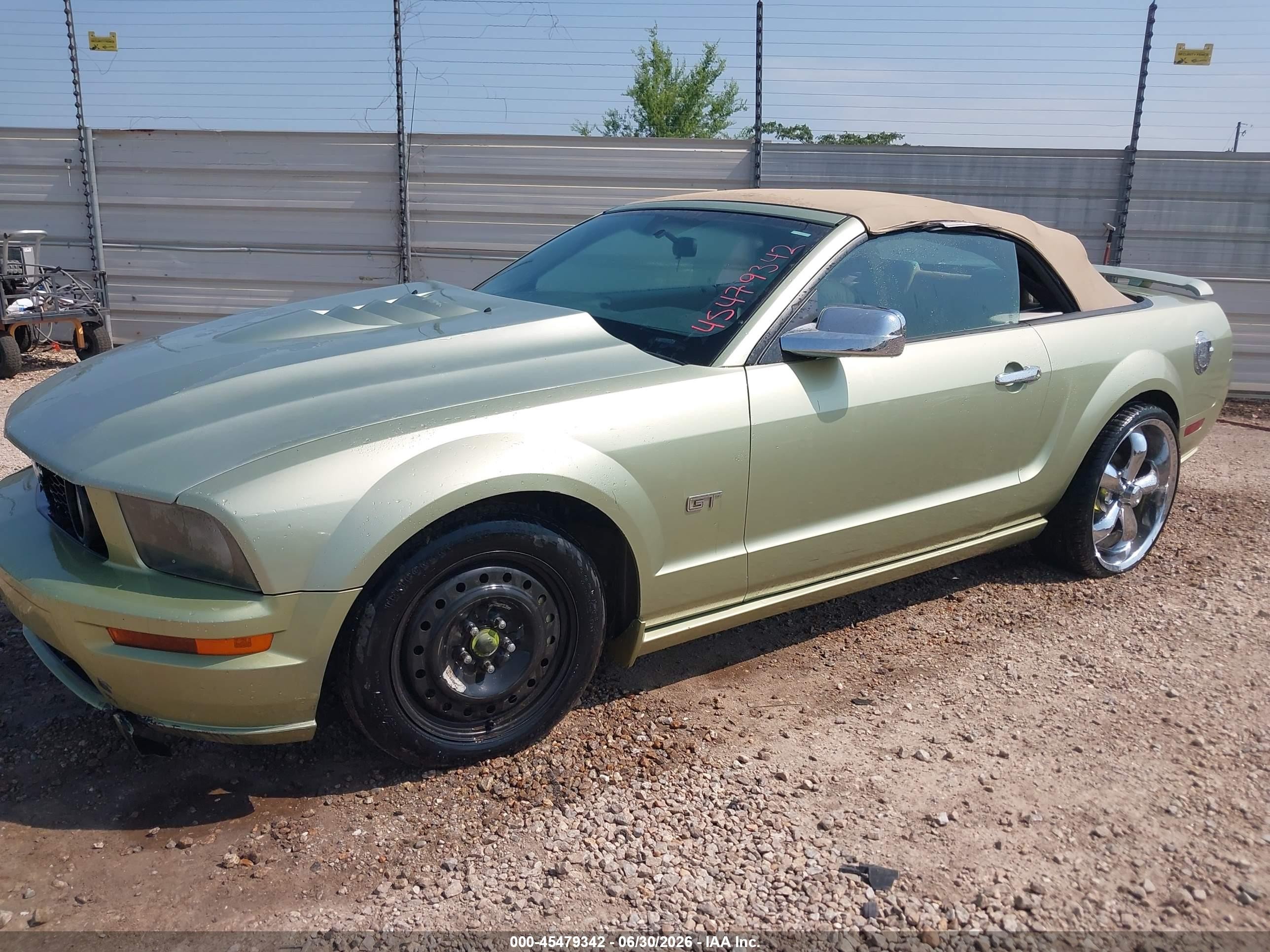 2006 Ford Mustang Gt Green vin: 1ZVHT85H765153717