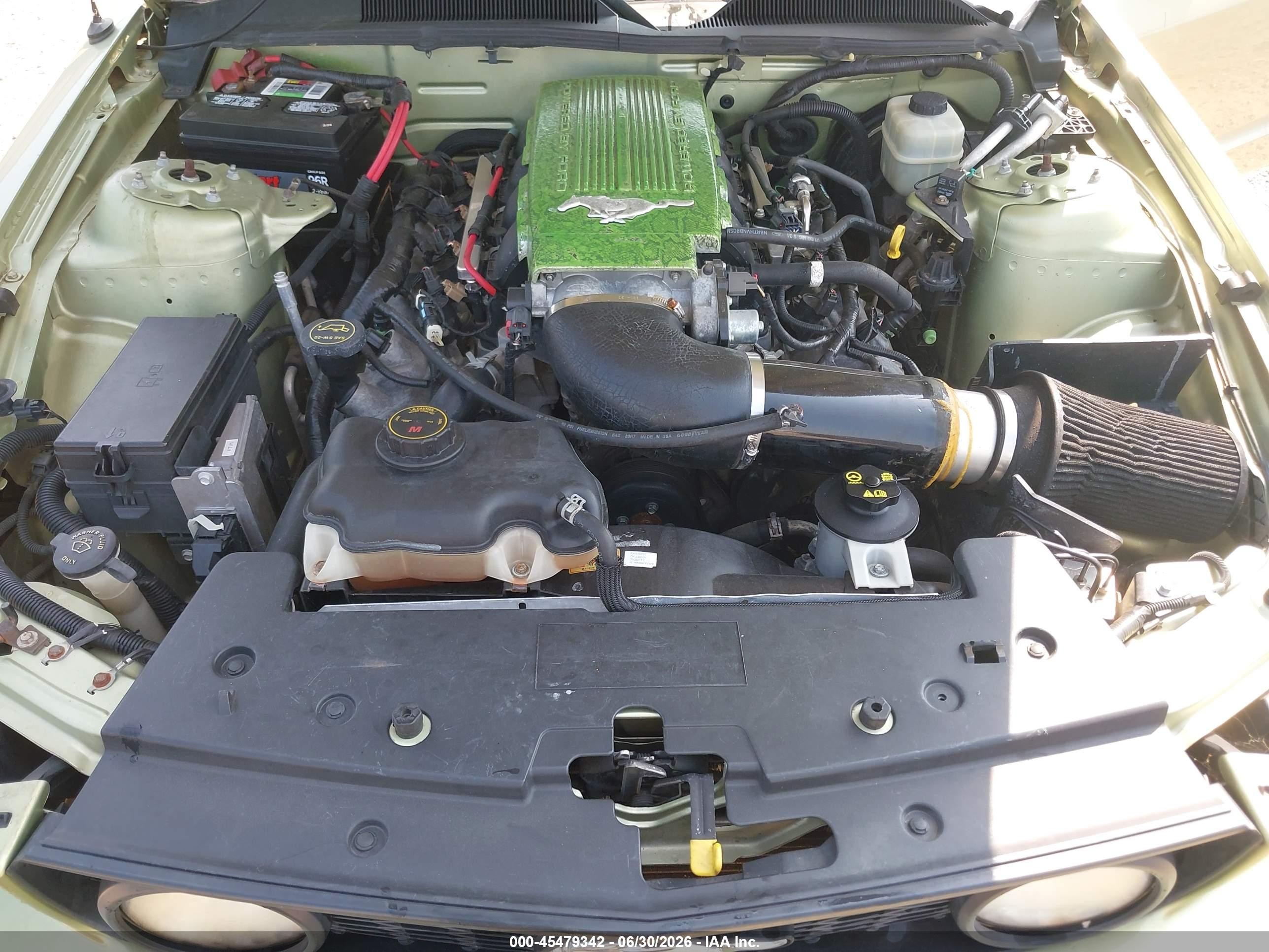 2006 Ford Mustang Gt Green vin: 1ZVHT85H765153717