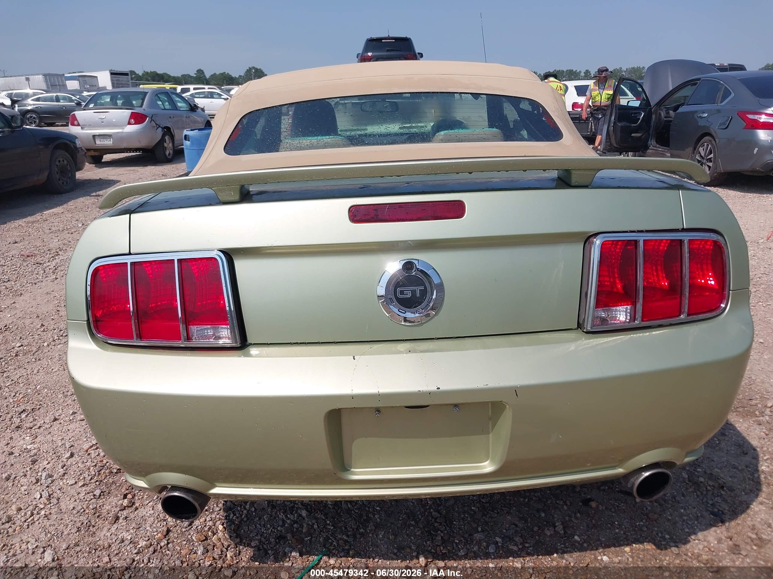 2006 Ford Mustang Gt Green vin: 1ZVHT85H765153717
