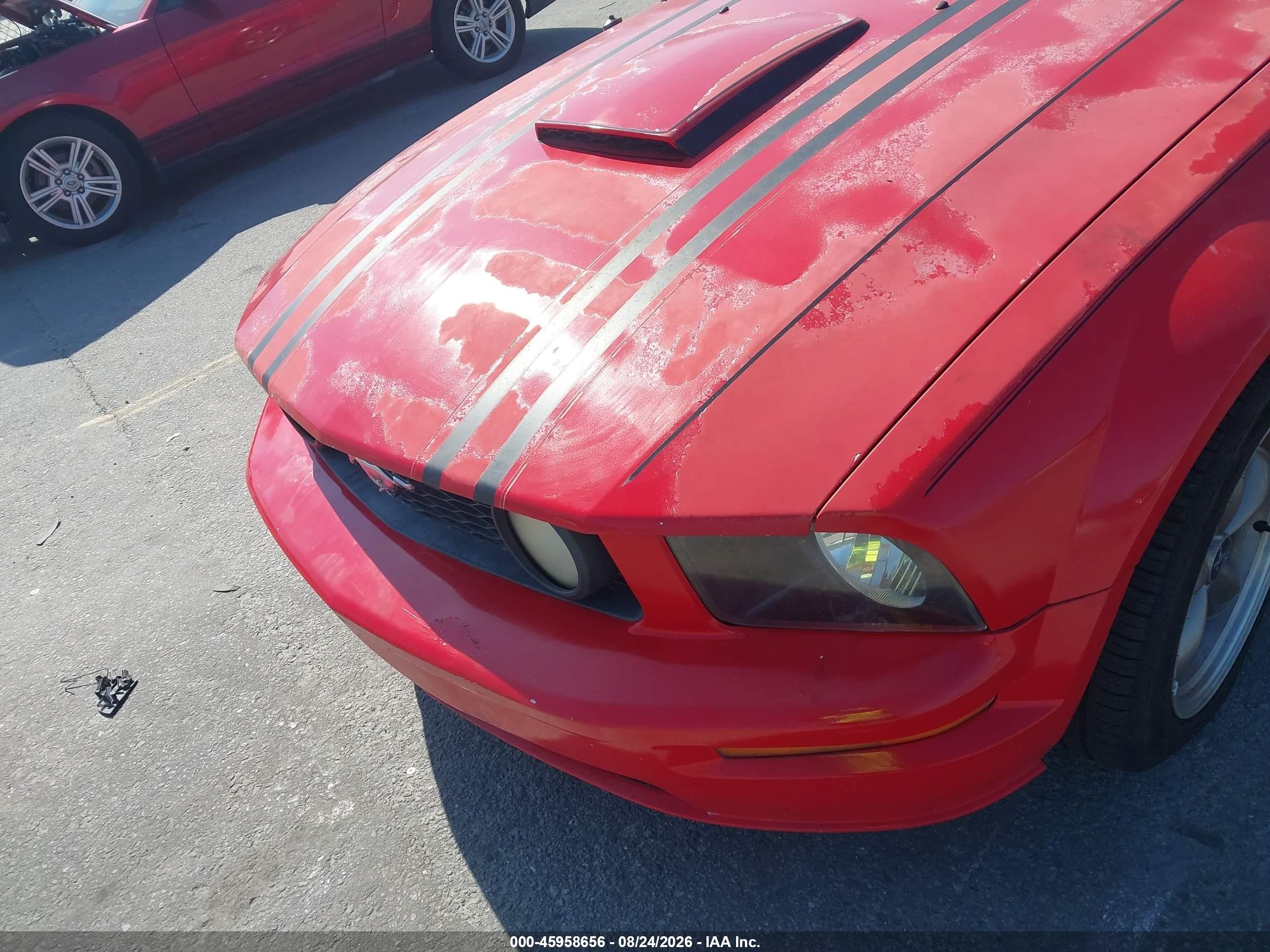 2007 Ford Mustang Gt Deluxe/gt Premium Red vin: 1ZVHT85H775328873