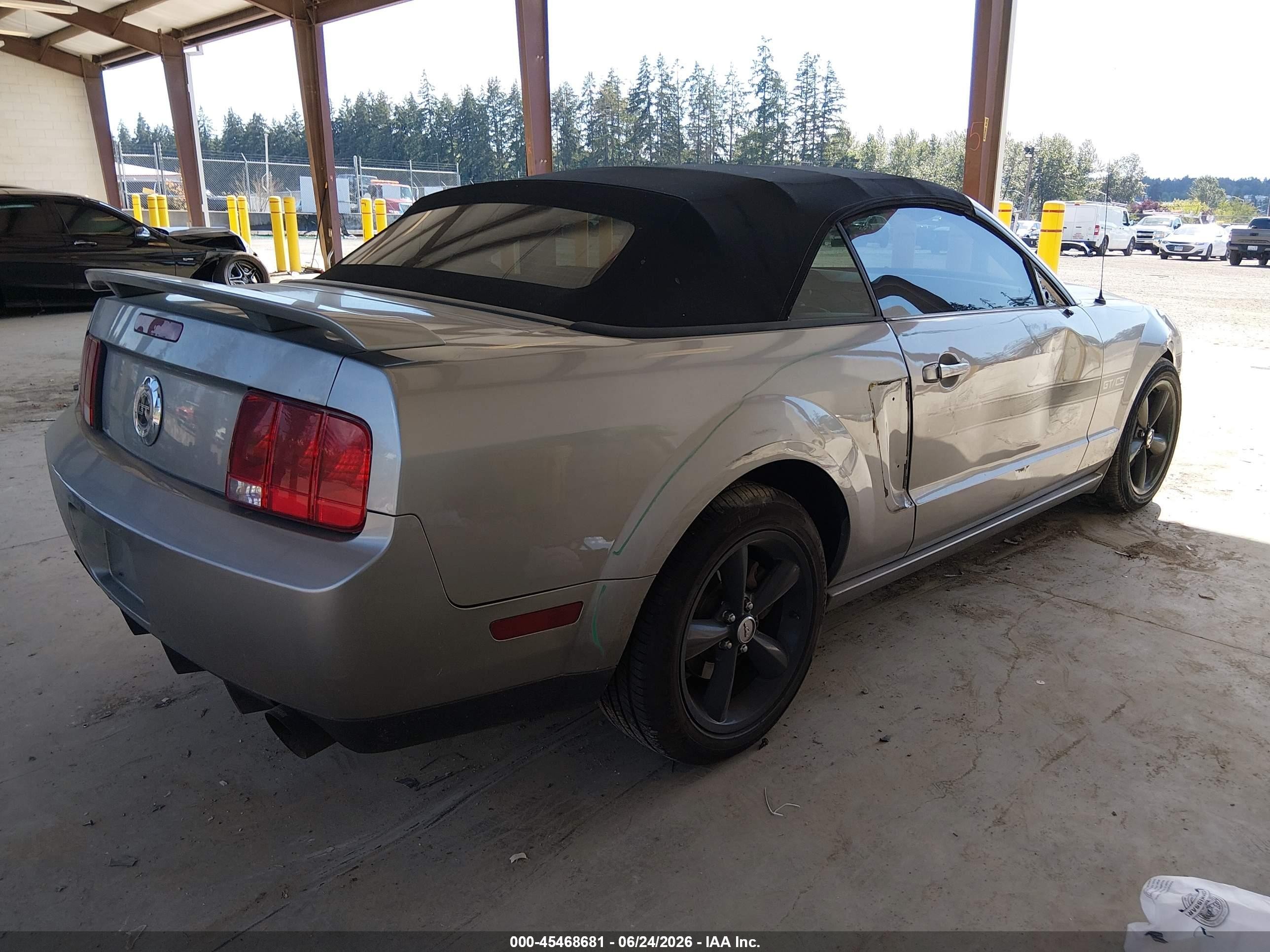 2009 Ford Mustang Gt Silver vin: 1ZVHT85H895121587