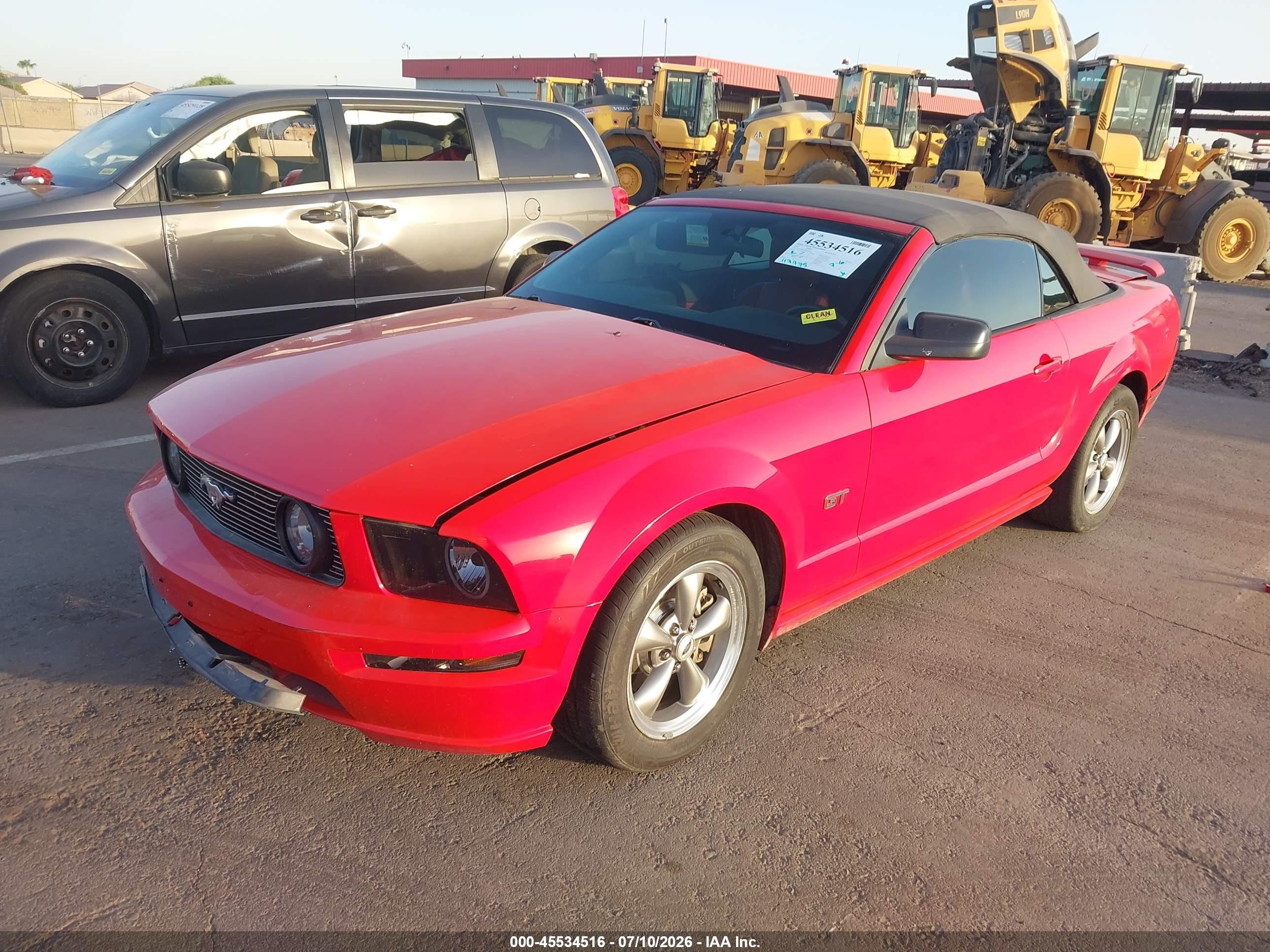 2006 Ford Mustang Gt Red vin: 1ZVHT85H965110156