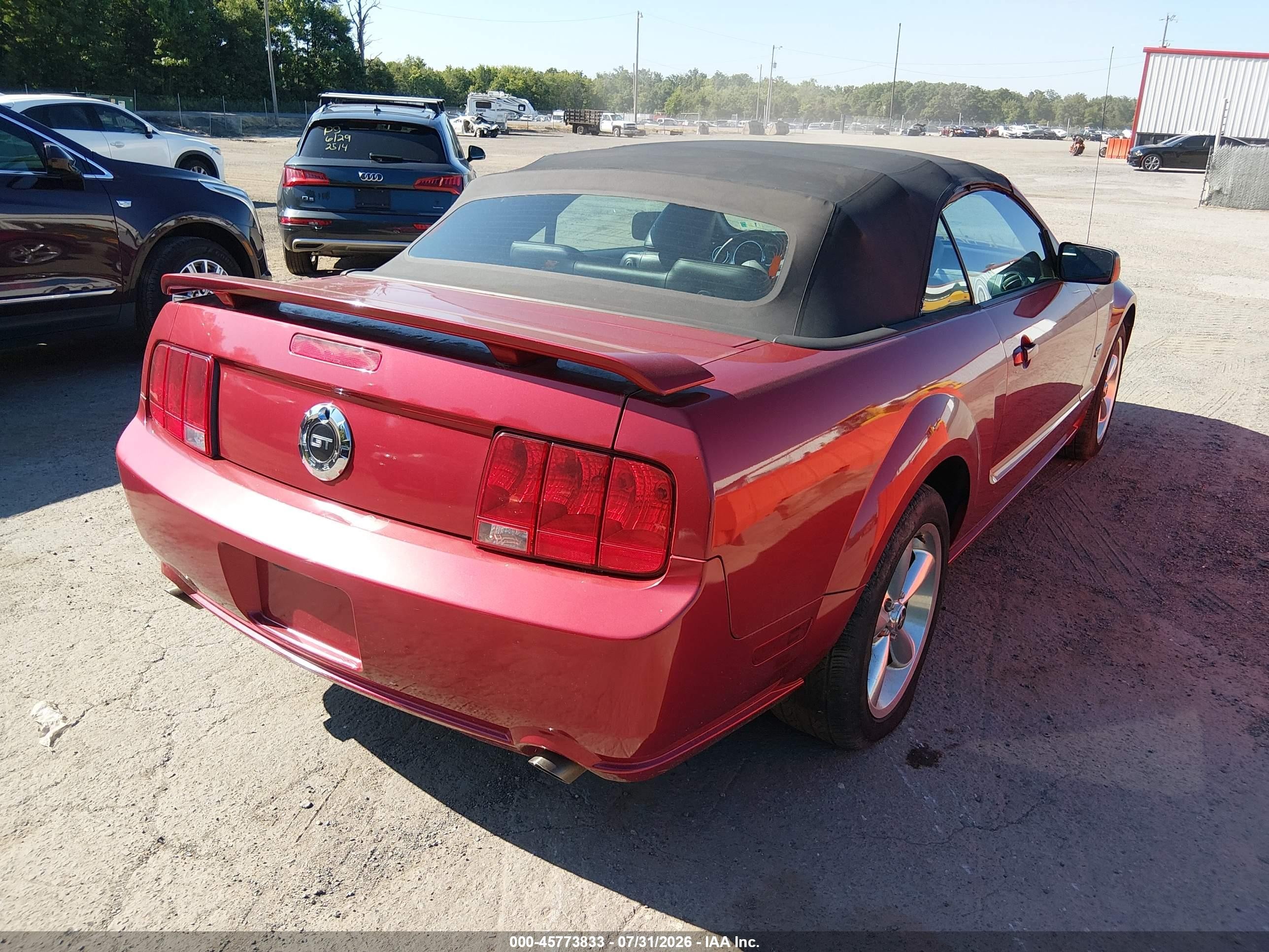 2006 Ford Mustang Gt Red vin: 1ZVHT85H965210743