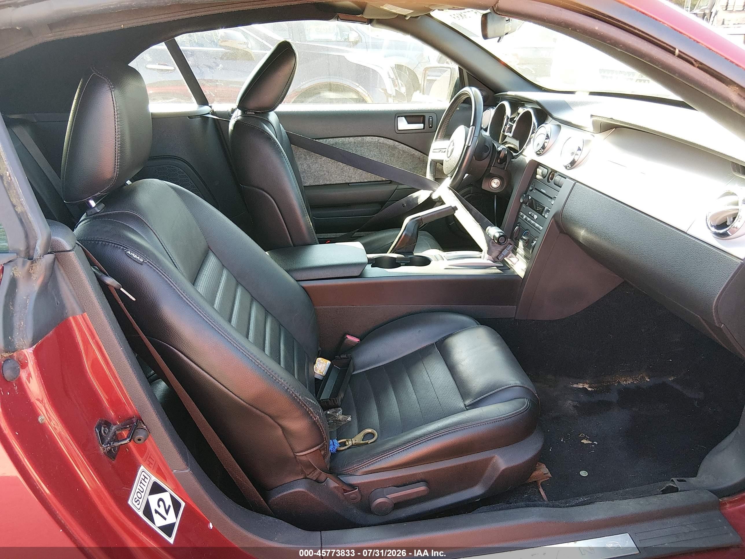 2006 Ford Mustang Gt Red vin: 1ZVHT85H965210743