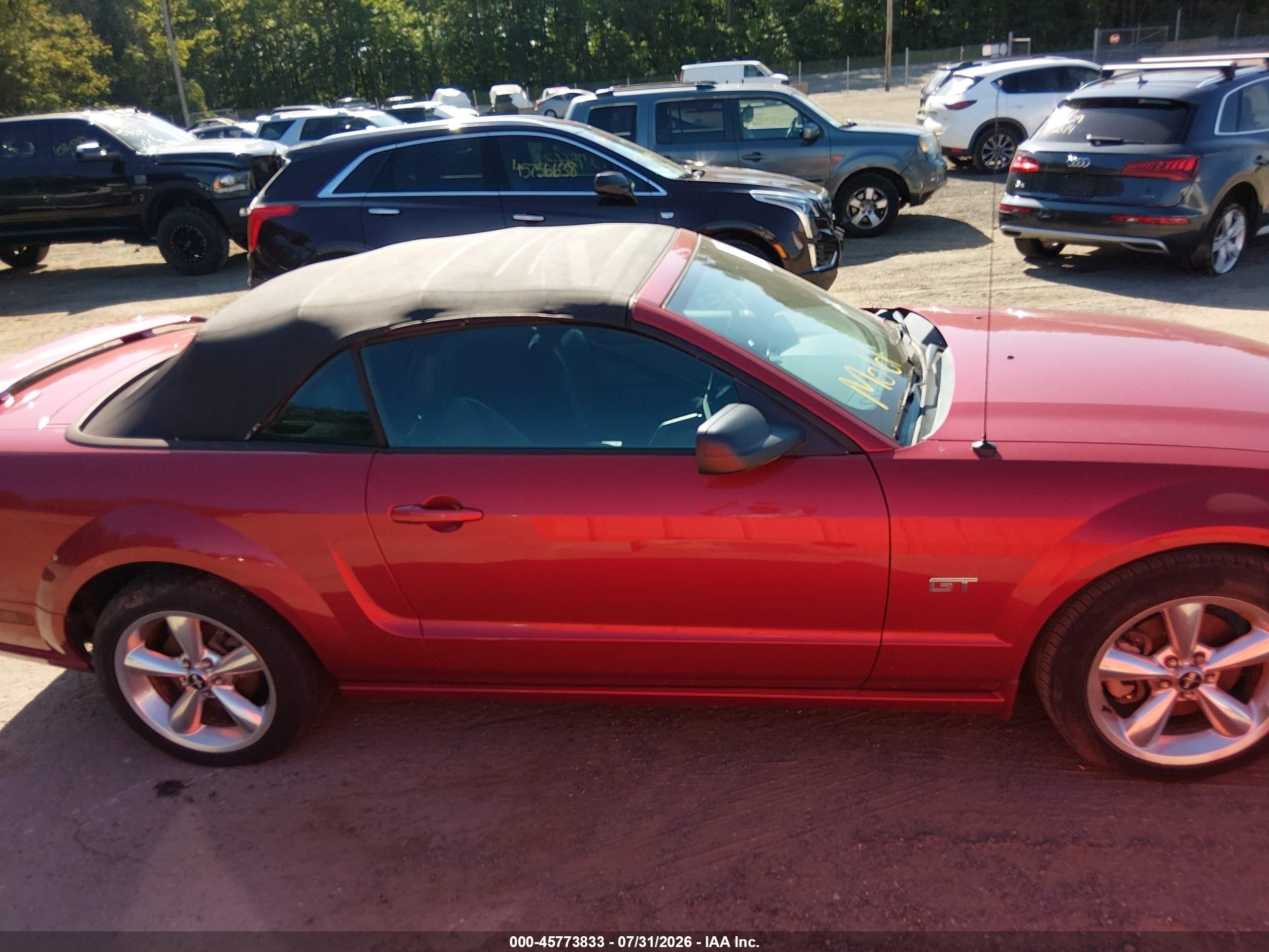 2006 Ford Mustang Gt Red vin: 1ZVHT85H965210743