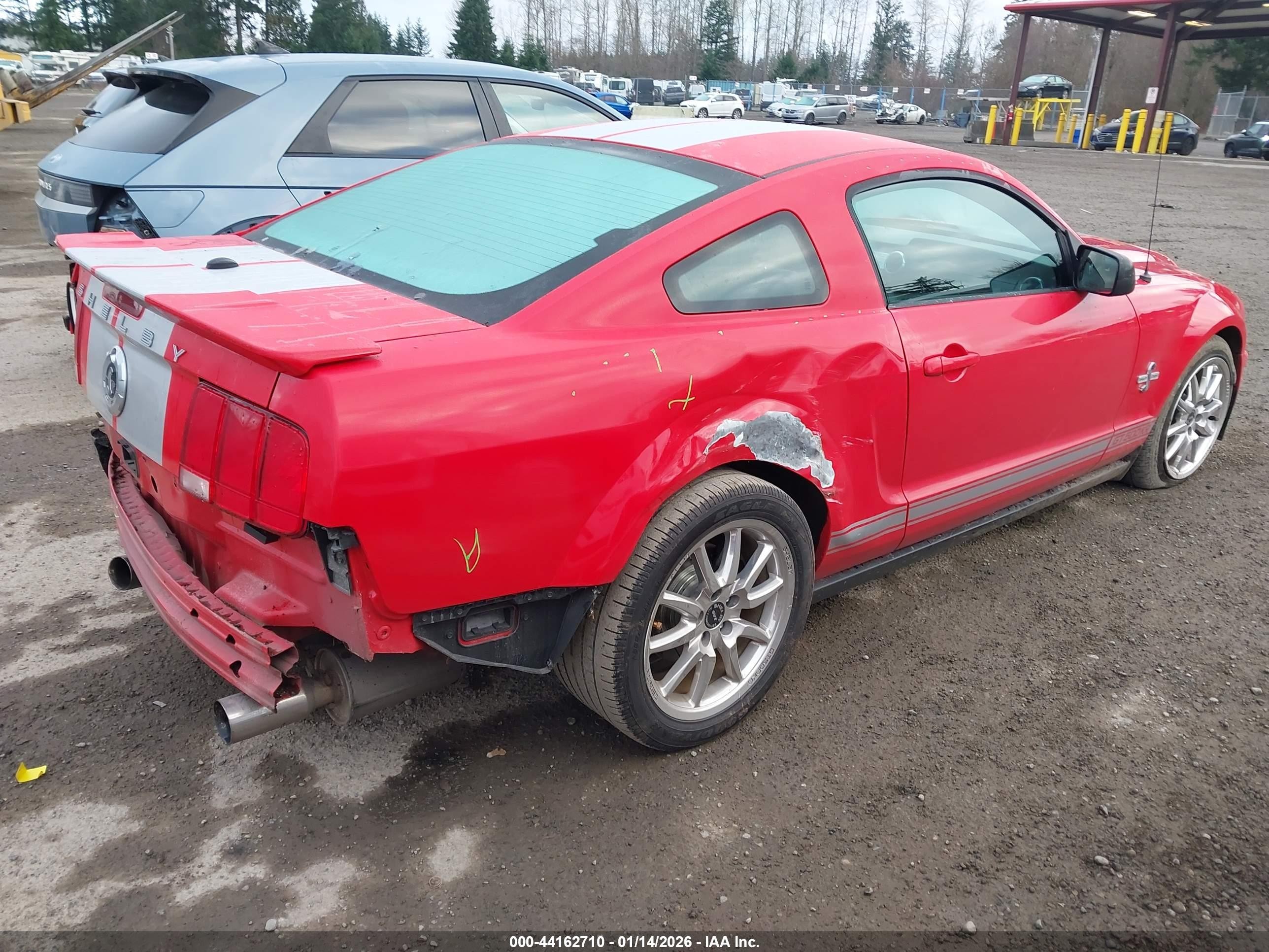 2009 Ford Shelby Gt500   Red vin: 1ZVHT88S095144613