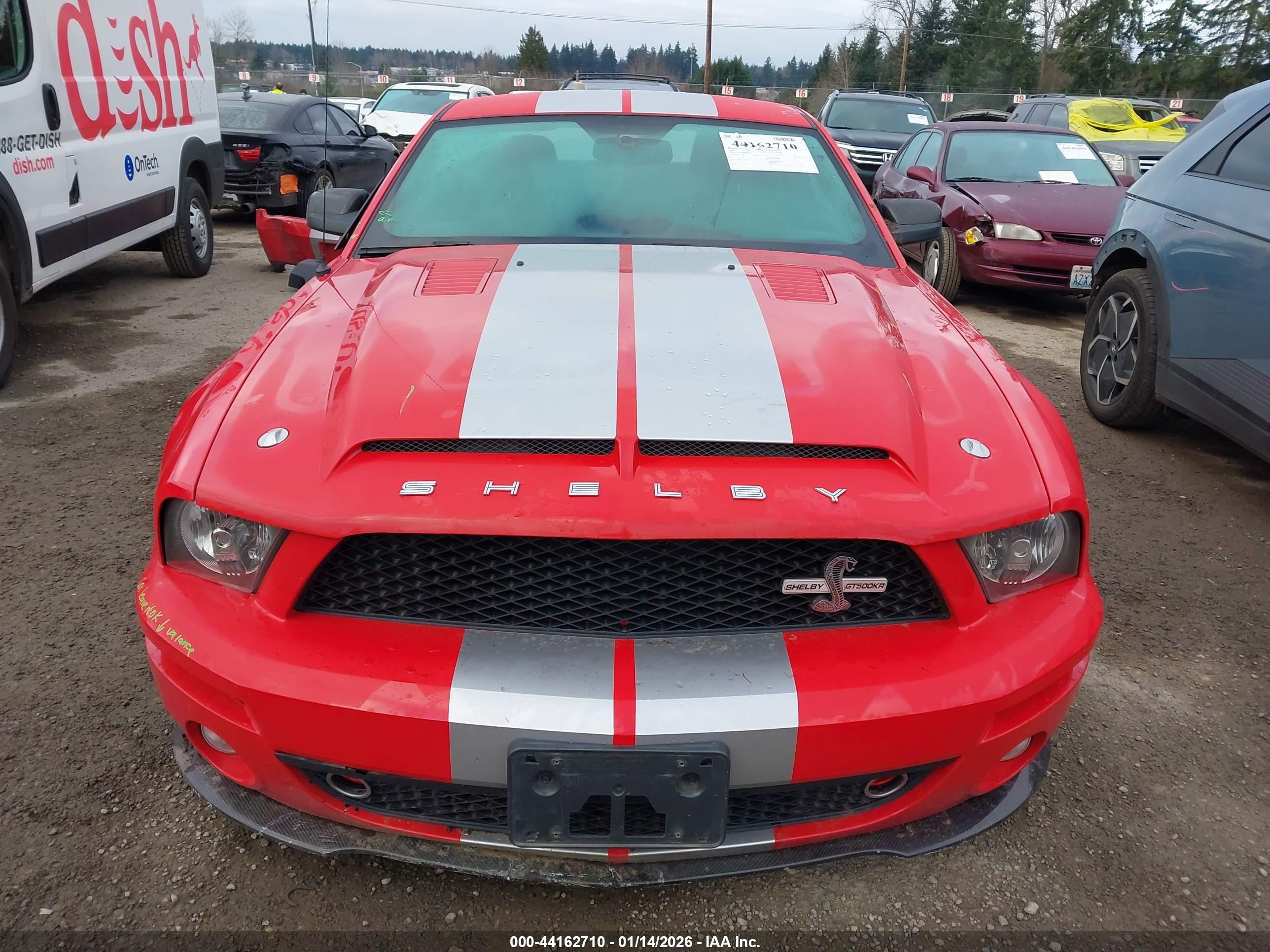 2009 Ford Shelby Gt500   Red vin: 1ZVHT88S095144613