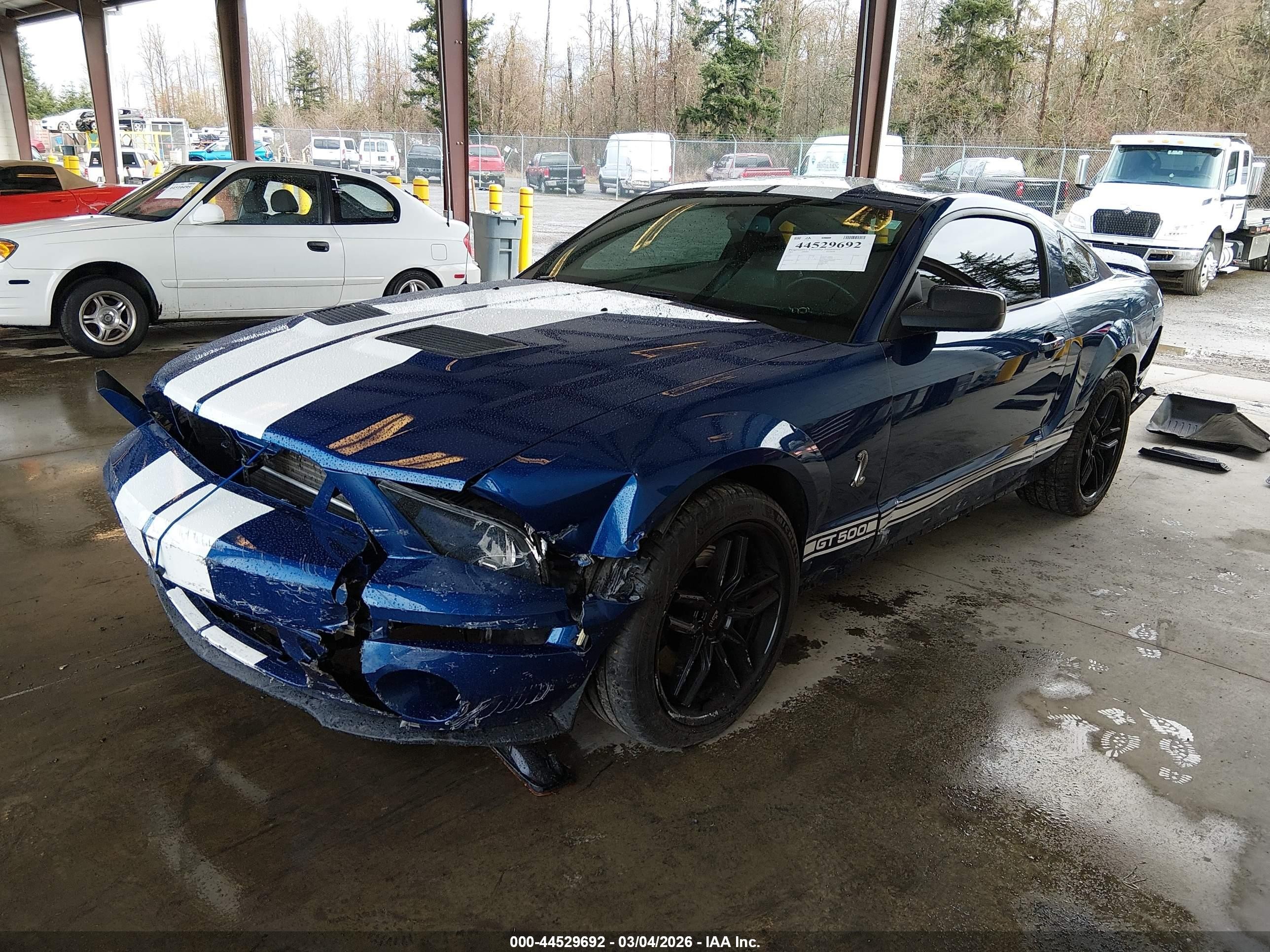 2007 Ford Shelby Gt500   Blue vin: 1ZVHT88S175275384