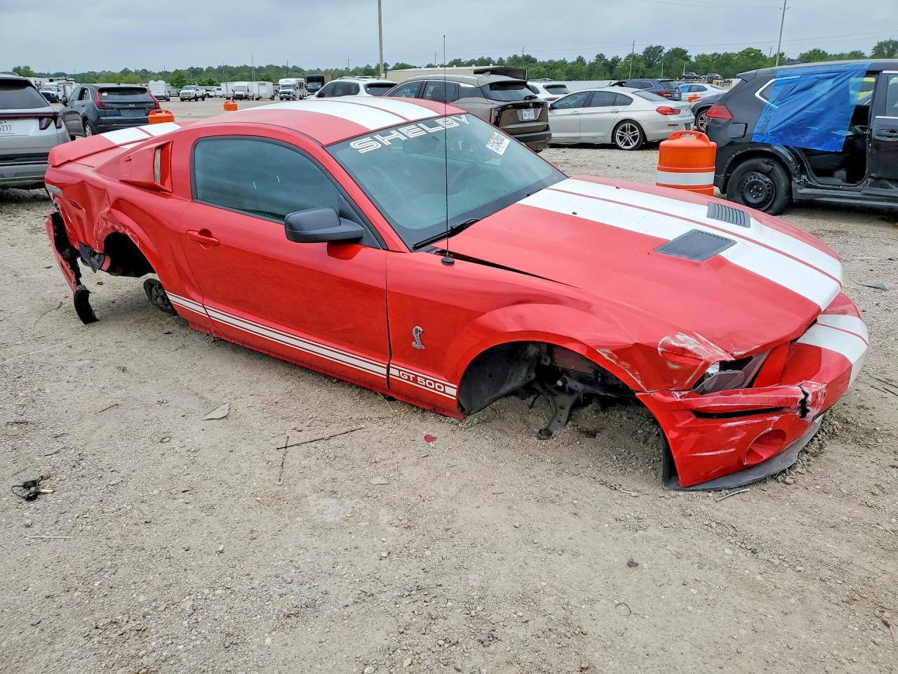 2007 Ford Mustang Shelby Gt500 Красный vin: 1ZVHT88S275240353