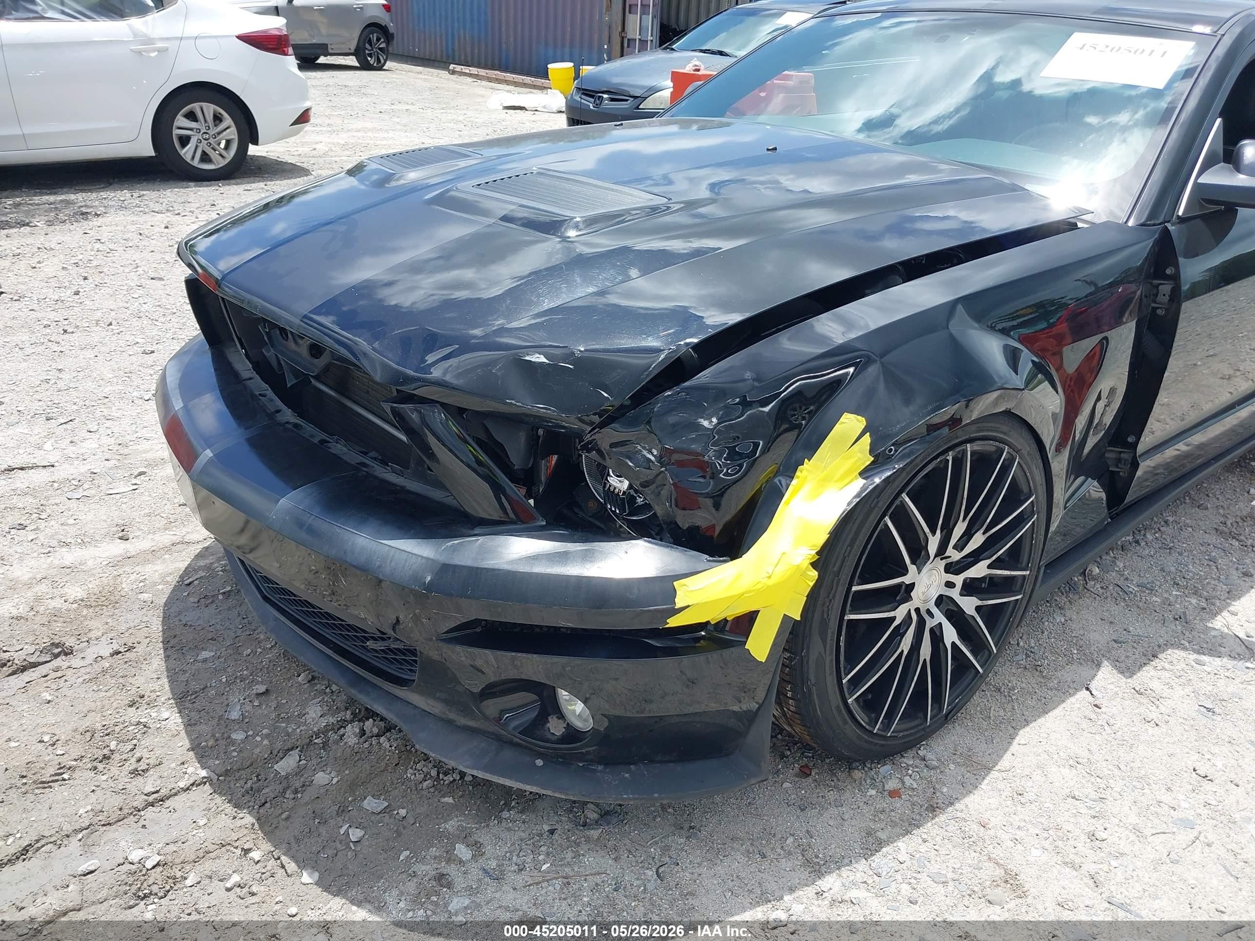 2008 Ford Mustang Shelby Gt500 Black vin: 1ZVHT88S285147740