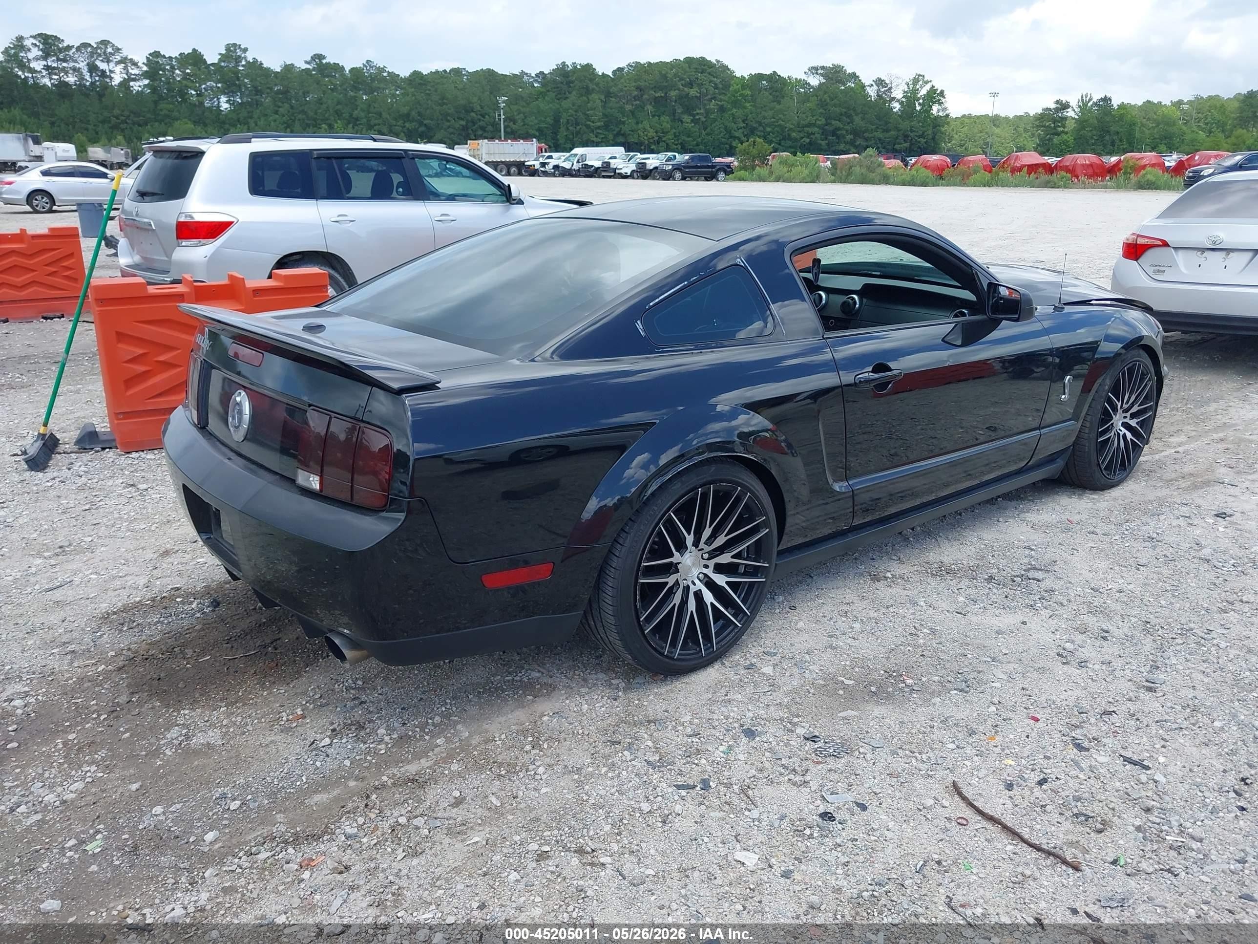 2008 Ford Mustang Shelby Gt500 Black vin: 1ZVHT88S285147740