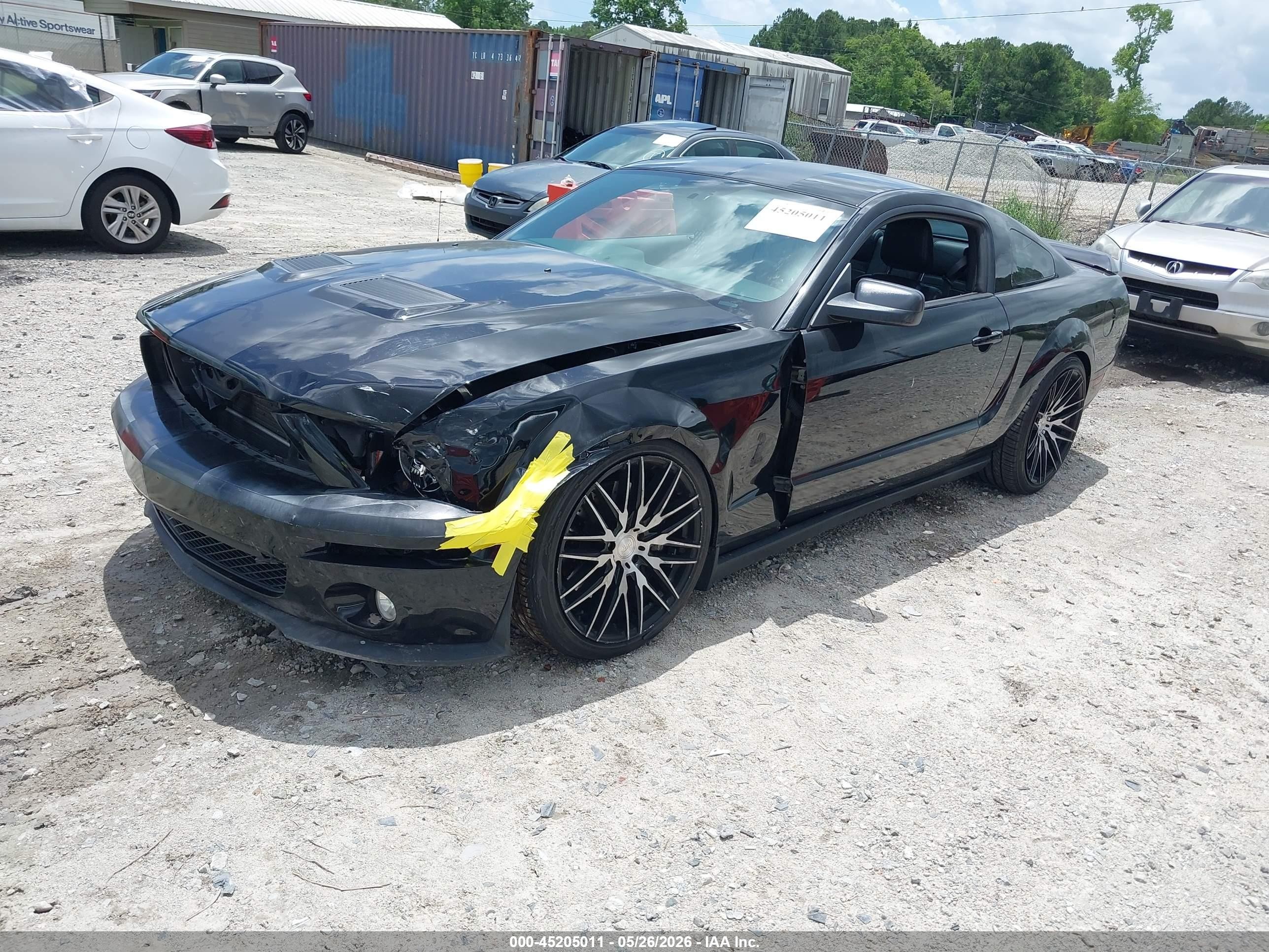 2008 Ford Mustang Shelby Gt500 Black vin: 1ZVHT88S285147740