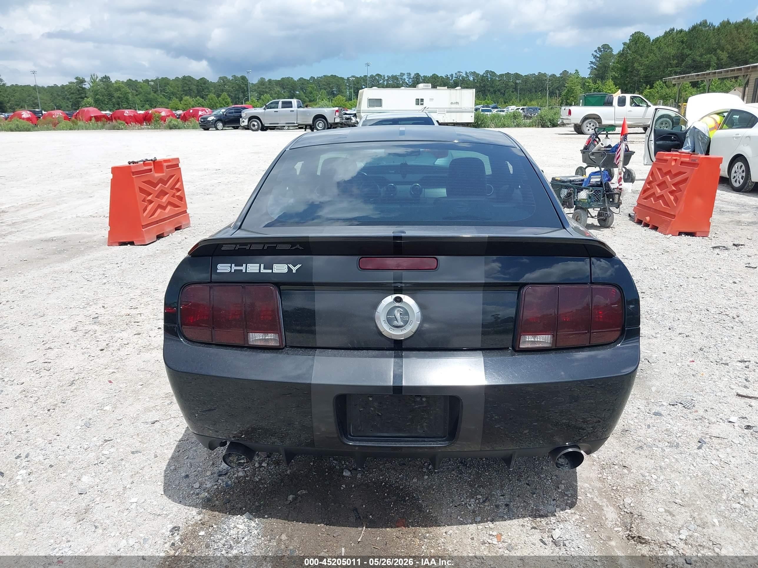 2008 Ford Mustang Shelby Gt500 Black vin: 1ZVHT88S285147740