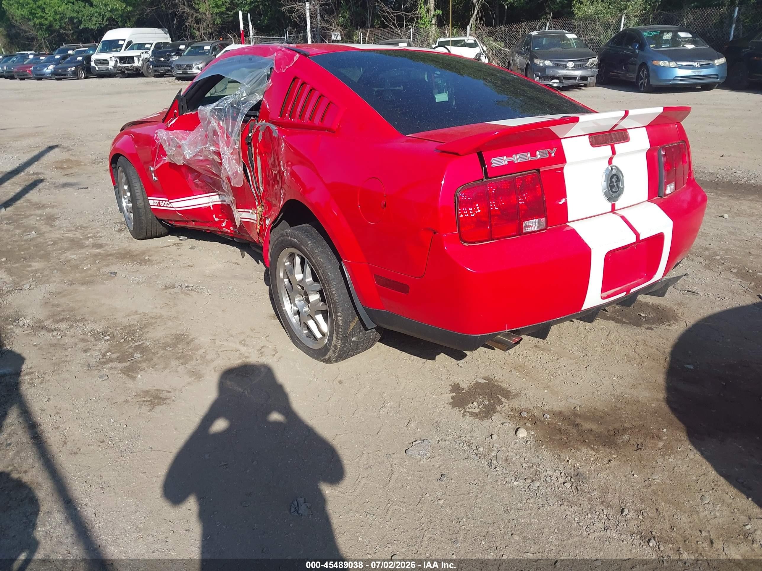 2007 Ford Shelby Gt500   Red vin: 1ZVHT88S475205507