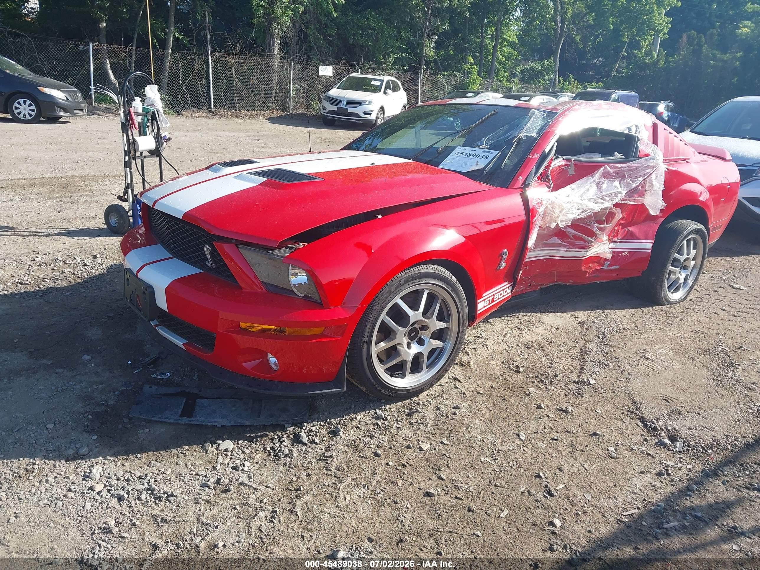 2007 Ford Shelby Gt500   Red vin: 1ZVHT88S475205507