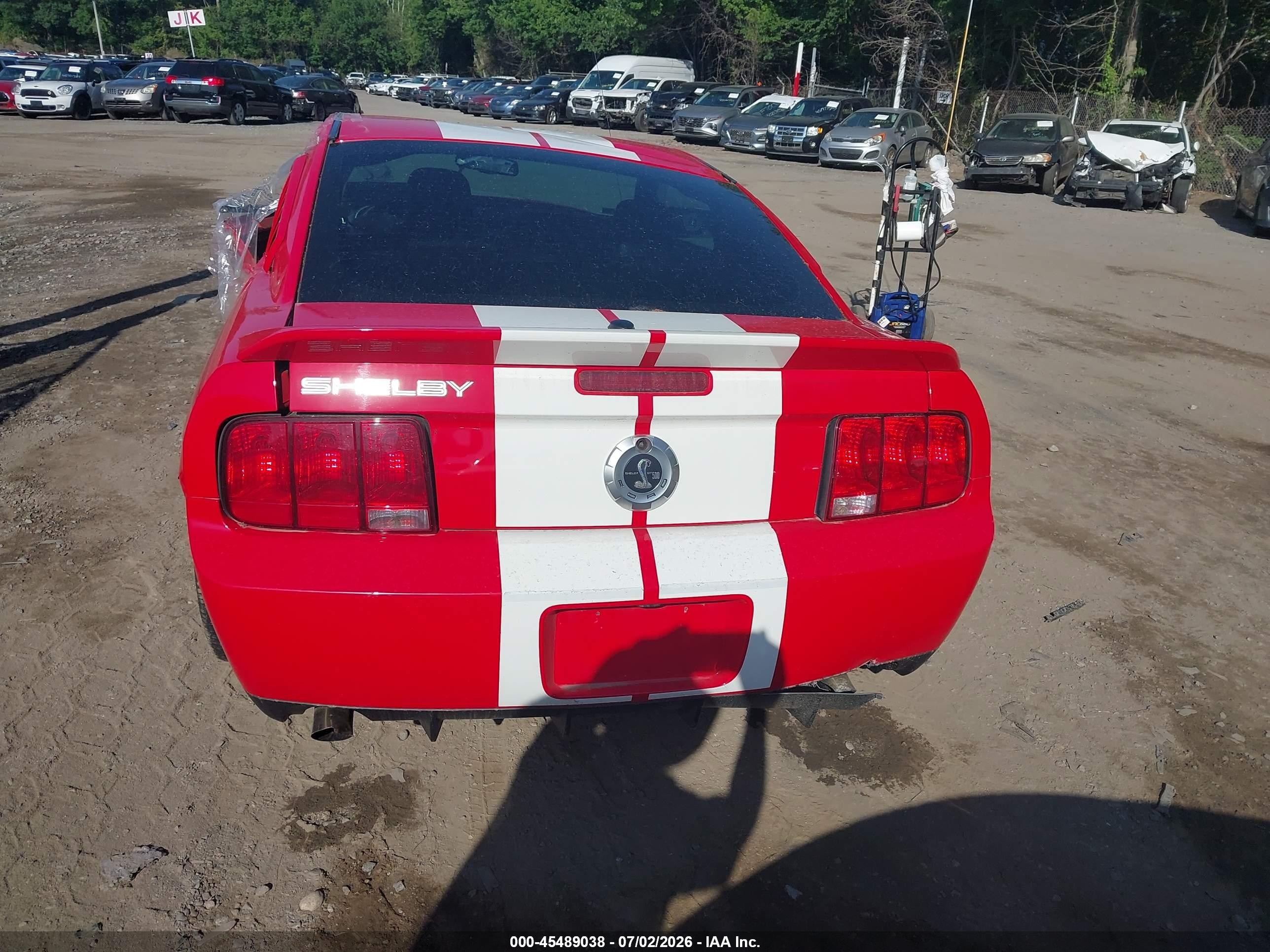 2007 Ford Shelby Gt500   Red vin: 1ZVHT88S475205507