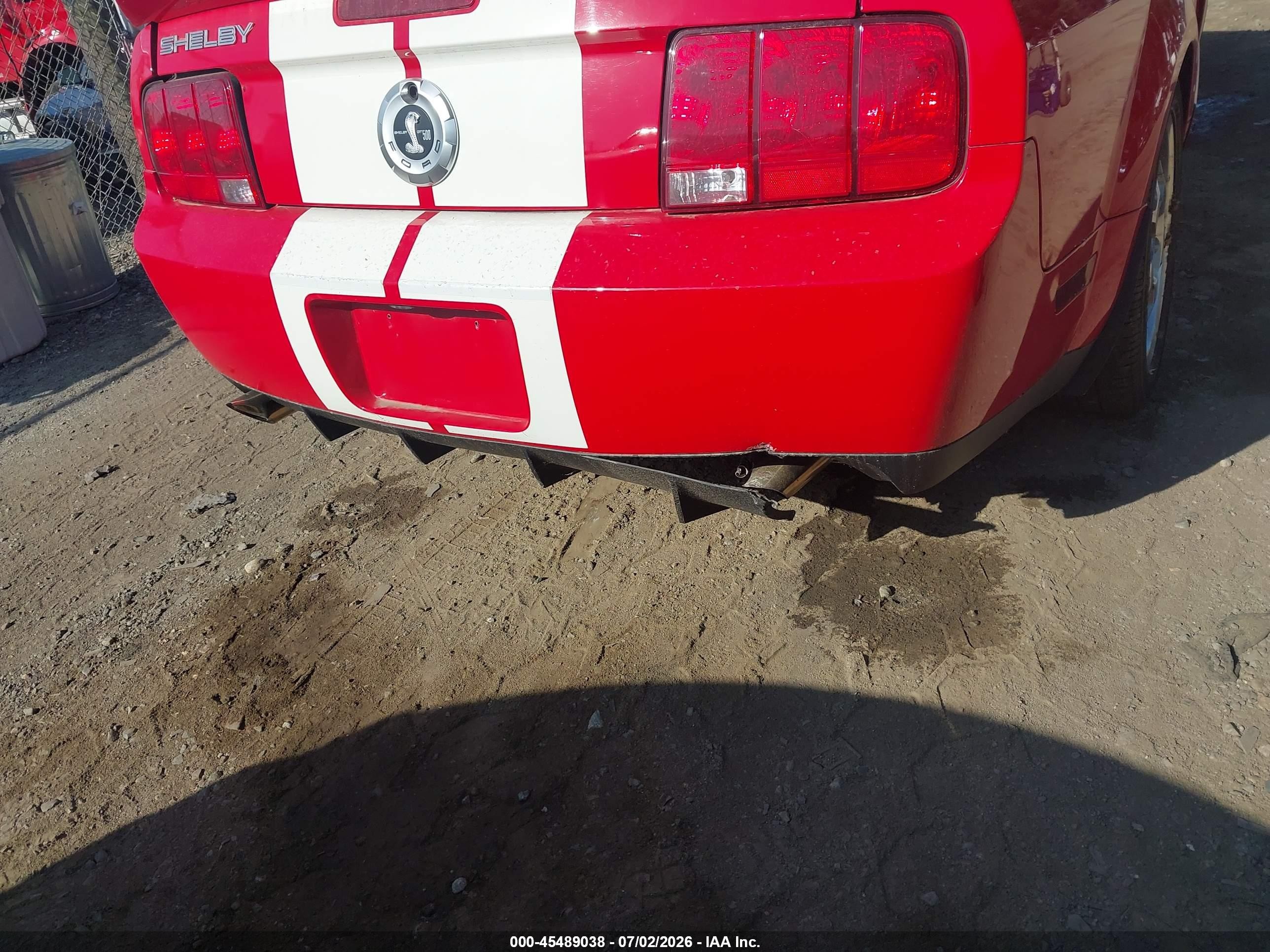 2007 Ford Shelby Gt500   Red vin: 1ZVHT88S475205507