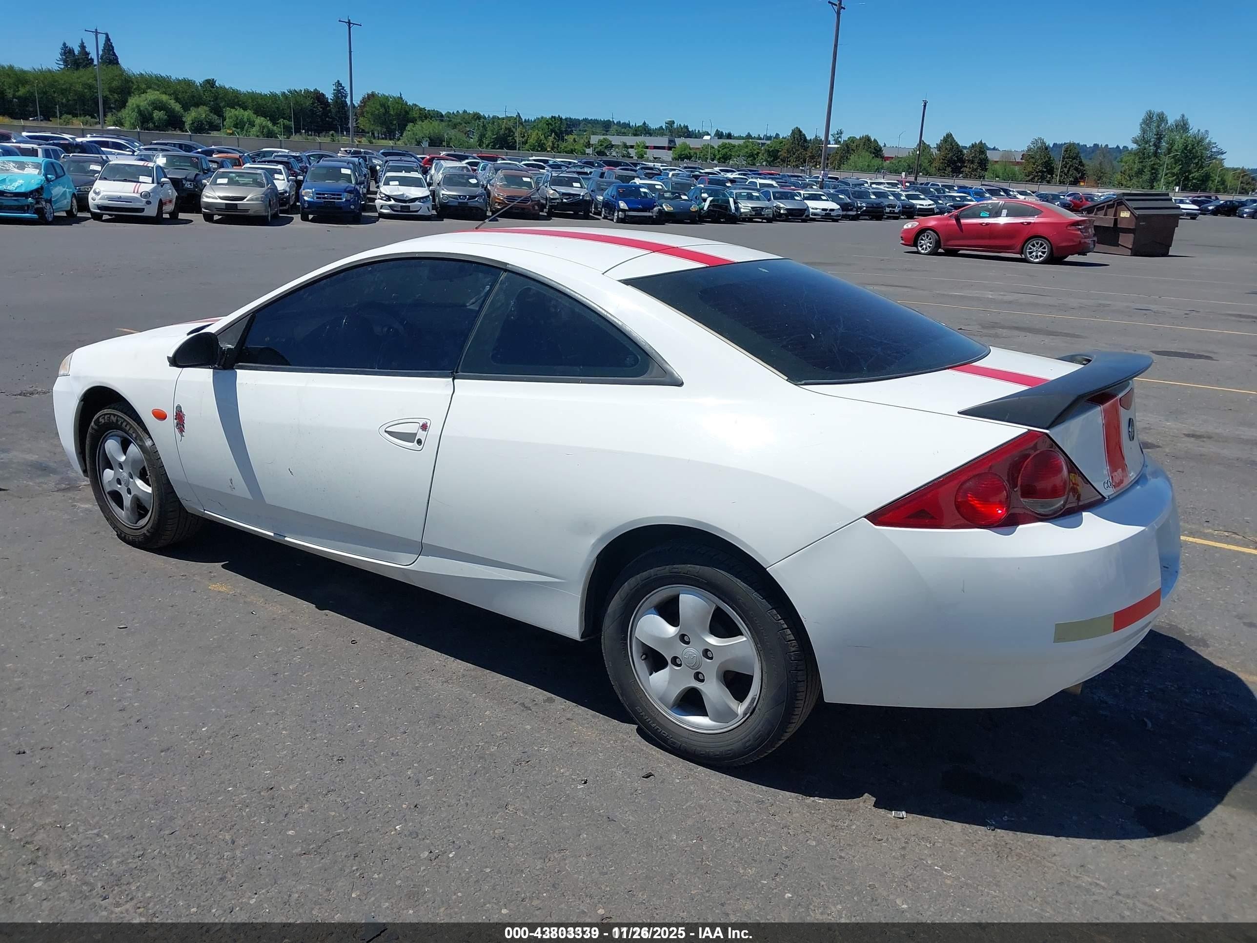 2001 Mercury Cougar I4 White vin: 1ZWFT603715604222