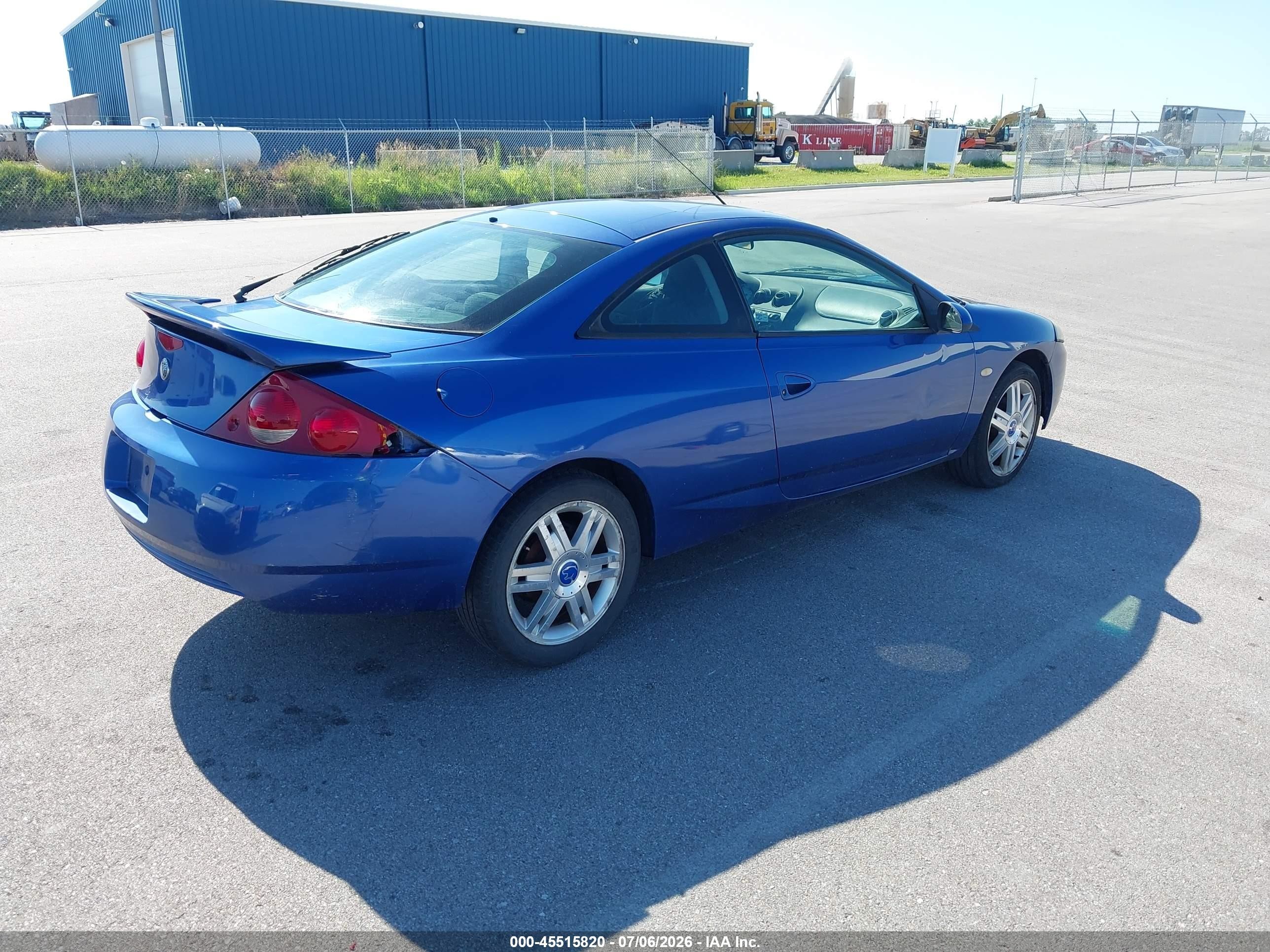 2002 Mercury Cougar V6 Blue vin: 1ZWFT61L125620612