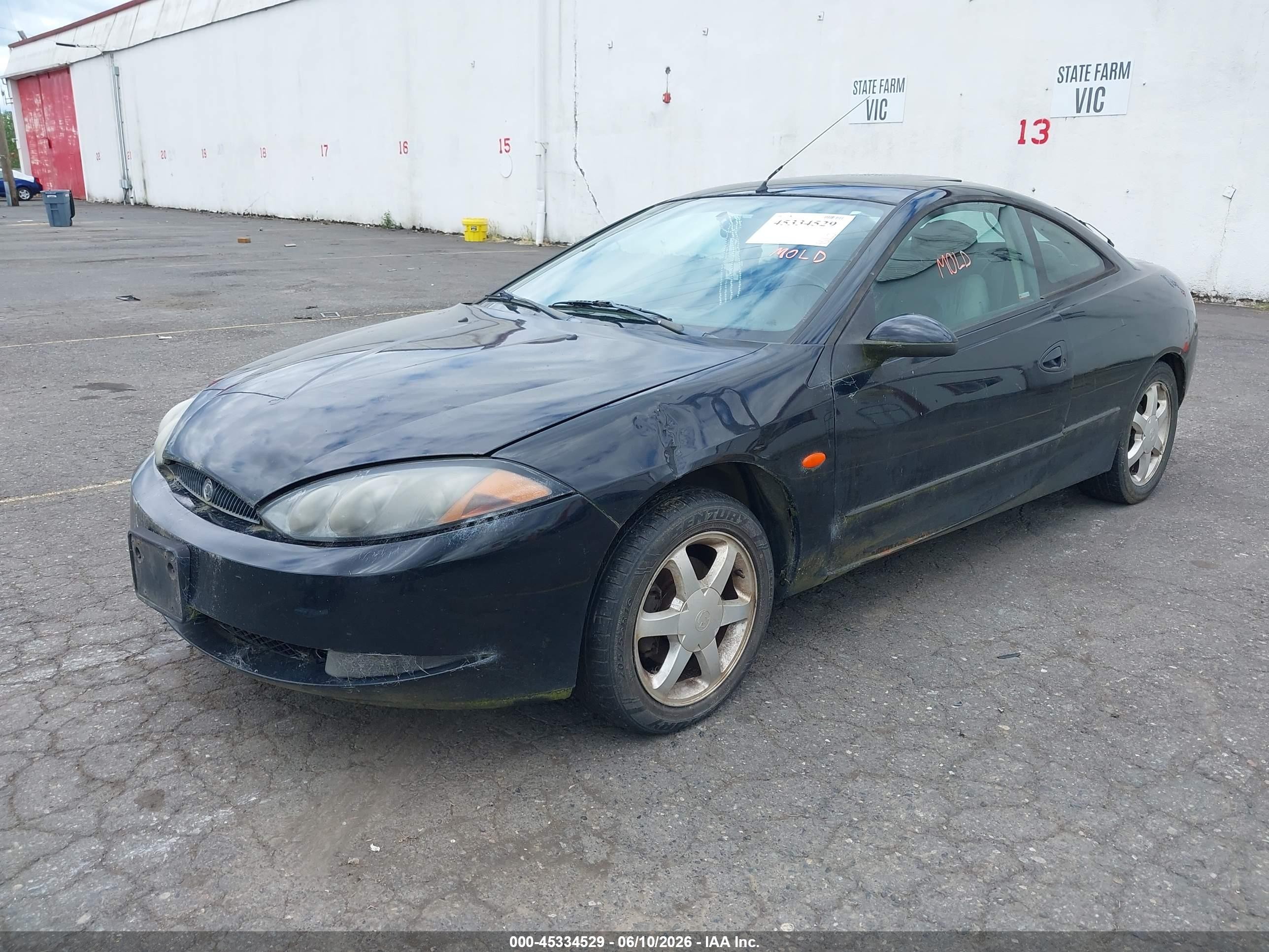 2000 Mercury Cougar V6 Black vin: 1ZWFT61L1Y5636110