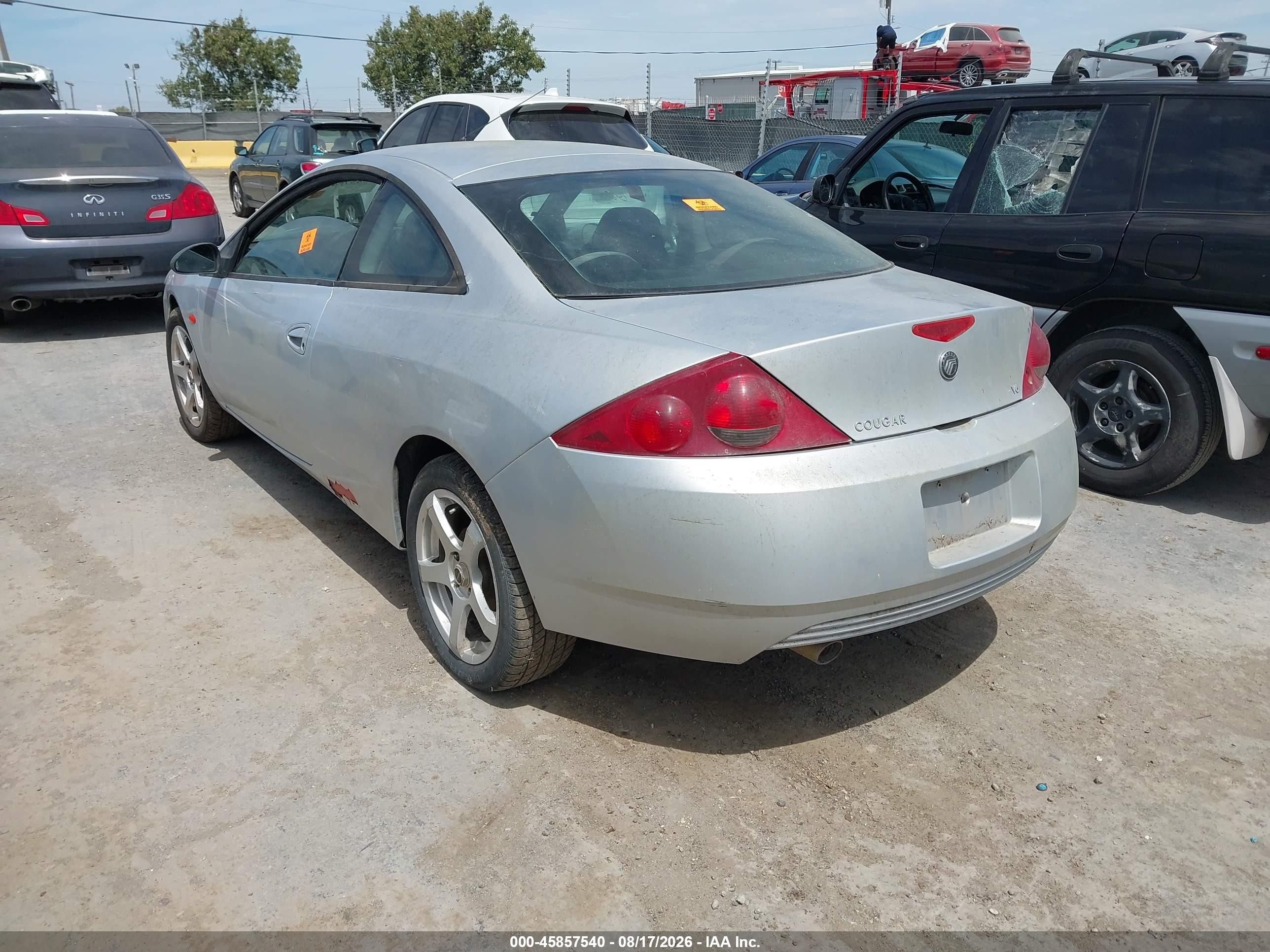 2001 Mercury Cougar V6/v6 S Silver vin: 1ZWFT61L215607799