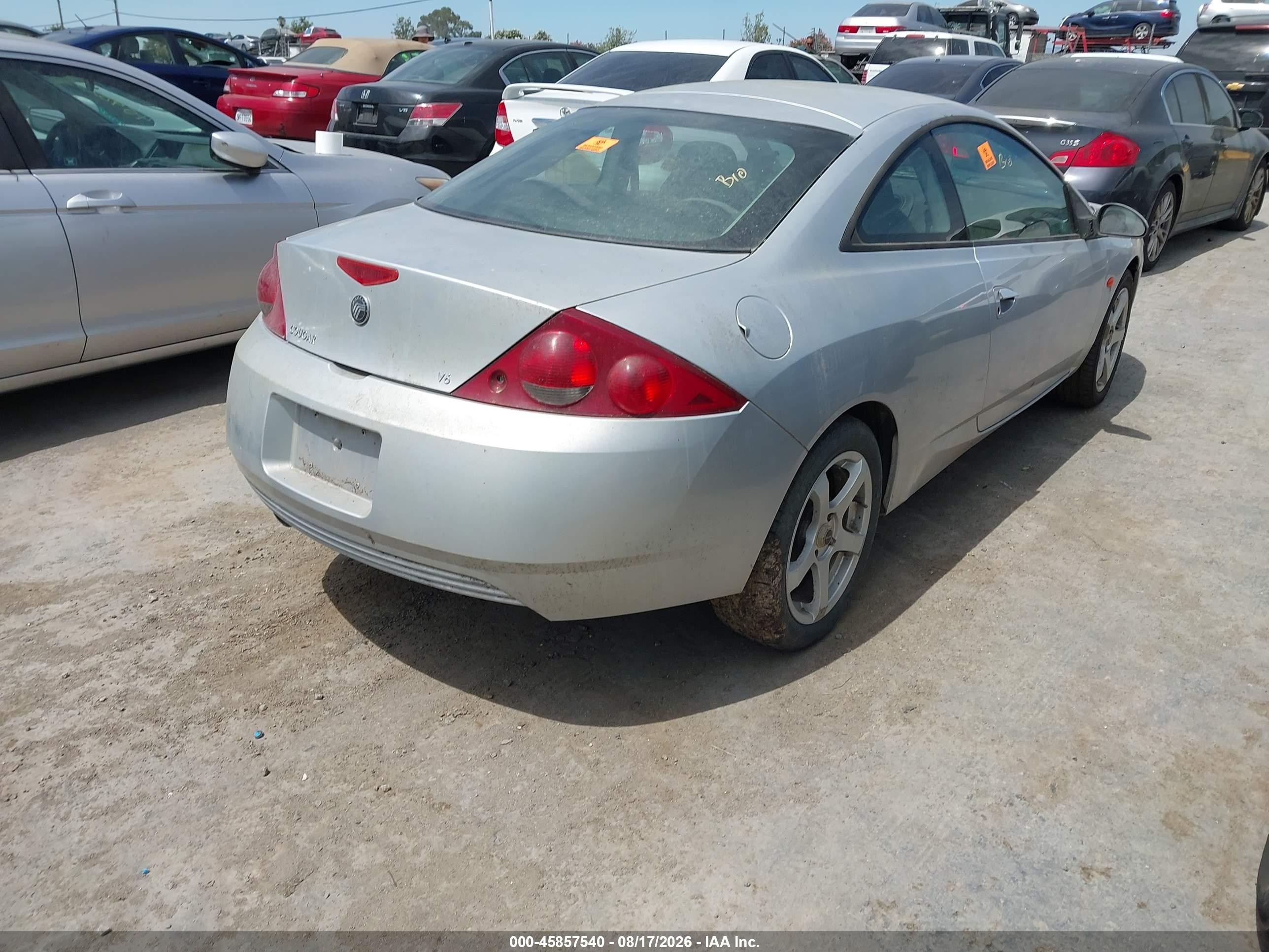 2001 Mercury Cougar V6/v6 S Silver vin: 1ZWFT61L215607799