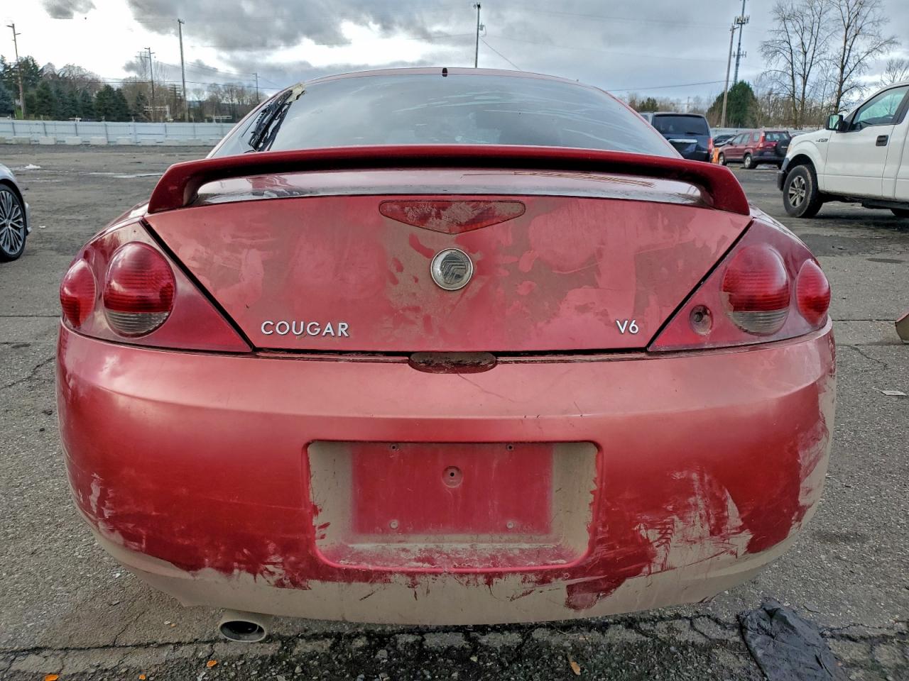 2000 Mercury Cougar V6 Red vin: 1ZWFT61L4Y5628809
