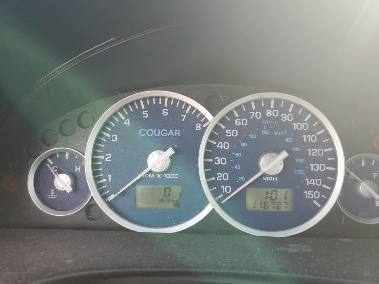 2001 Mercury Cougar V6 Черный vin: 1ZWFT61L515621907