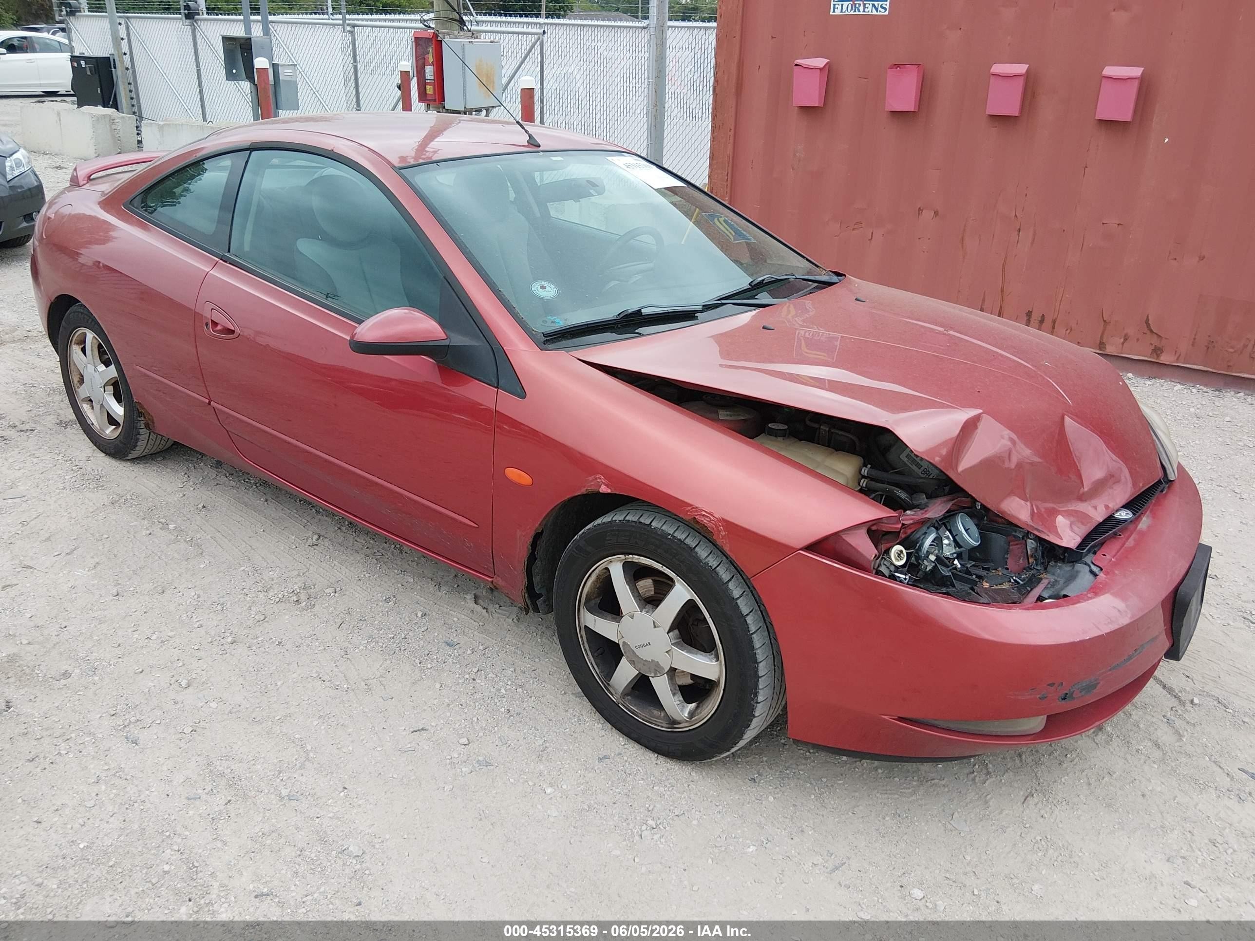 1999 Mercury Cougar V6 Burgundy vin: 1ZWFT61LXX5670237