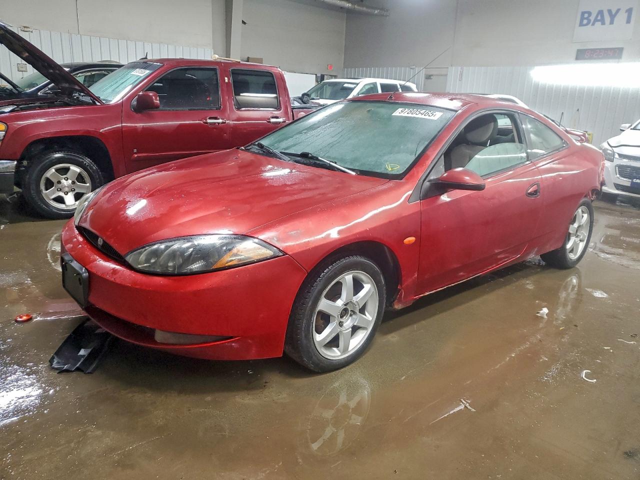 2000 Mercury Cougar V6 Red vin: 1ZWHT61L3Y5626140