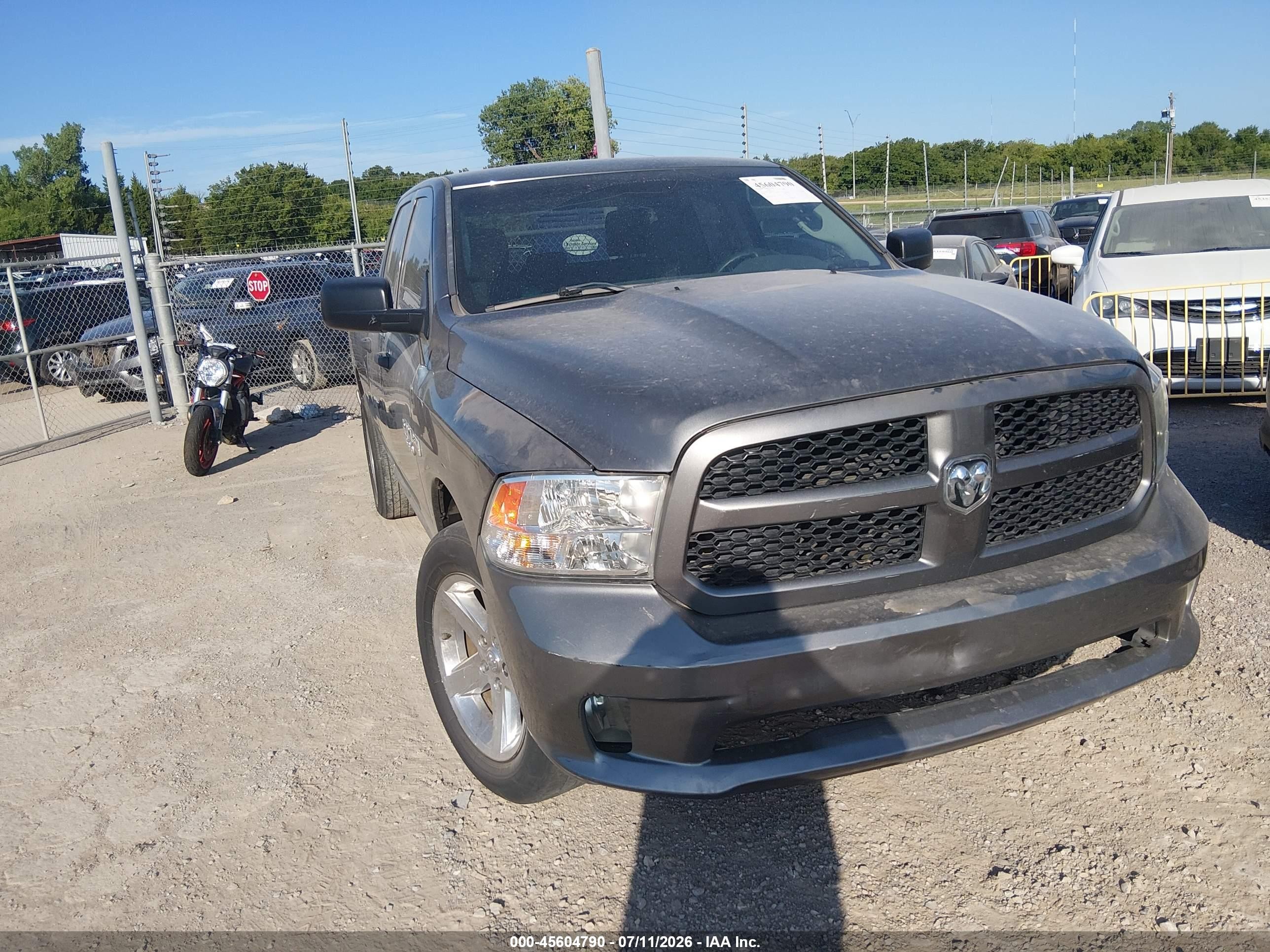 2013 Ram 1500 Express Gray vin: 1c6rr6ftxds702751