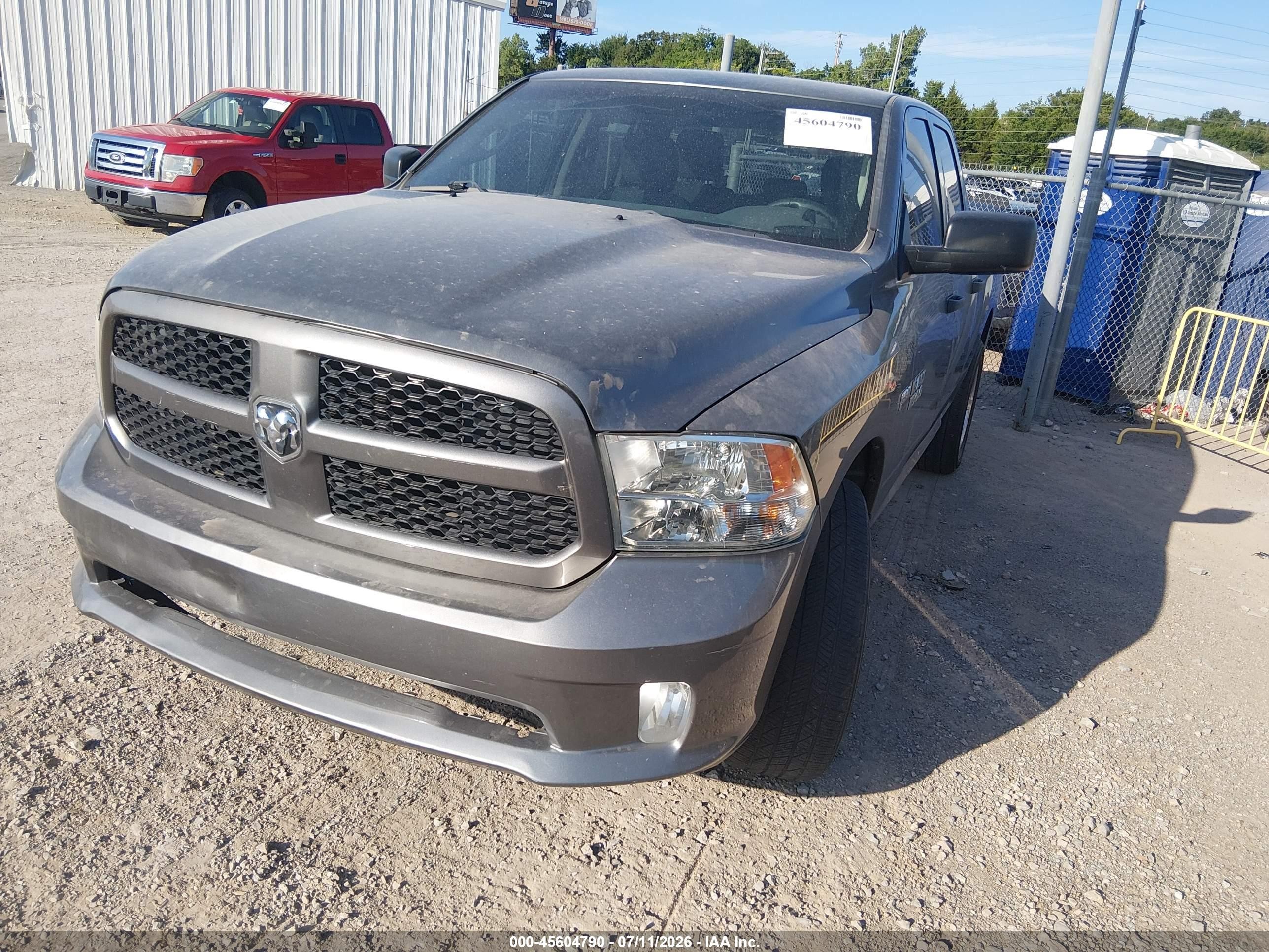 2013 Ram 1500 Express Gray vin: 1c6rr6ftxds702751