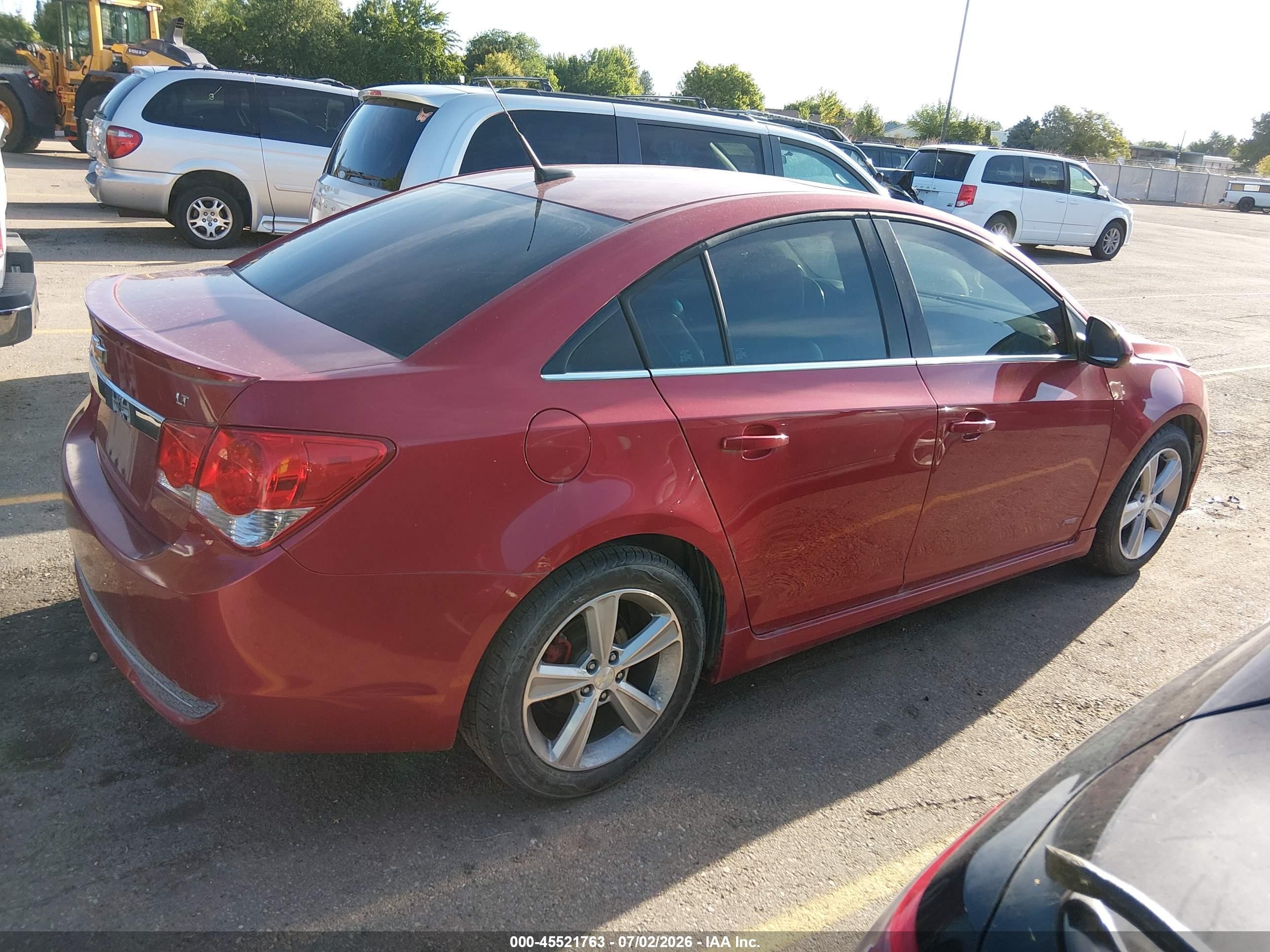 2012 Chevrolet Cruze Lt W/2lt Red vin: 1g1pg5sc2c7364164