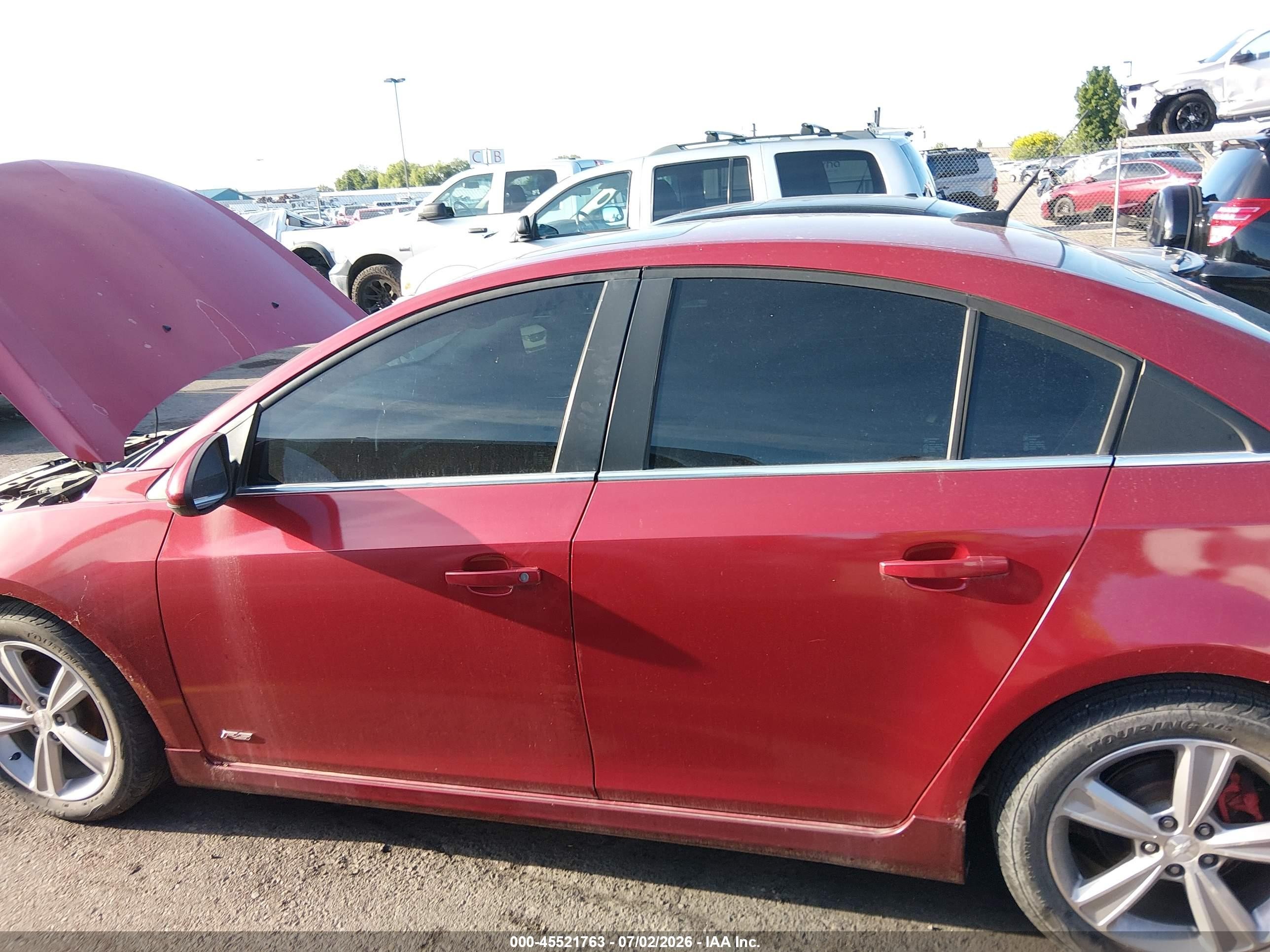 2012 Chevrolet Cruze Lt W/2lt Red vin: 1g1pg5sc2c7364164