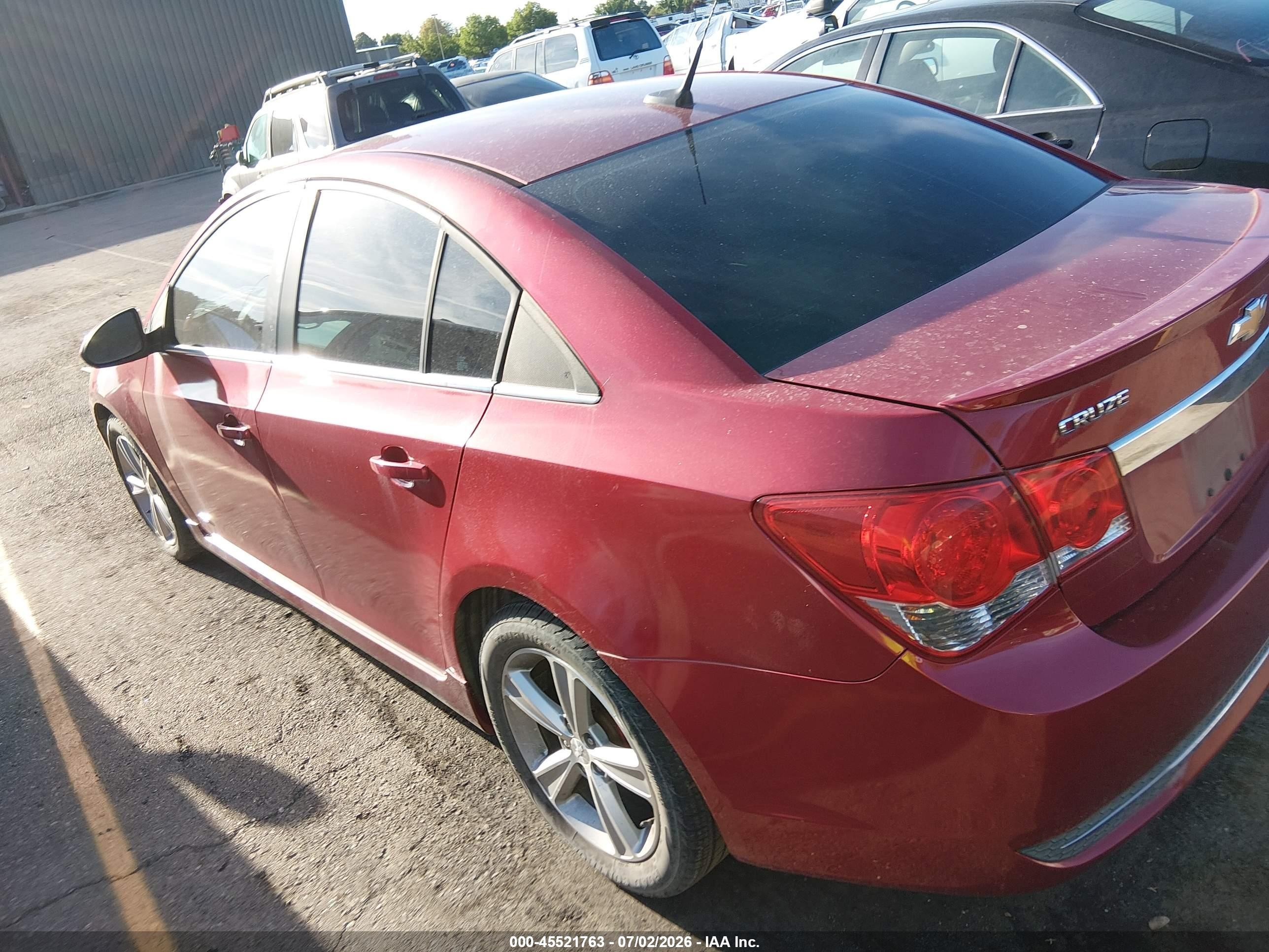 2012 Chevrolet Cruze Lt W/2lt Red vin: 1g1pg5sc2c7364164