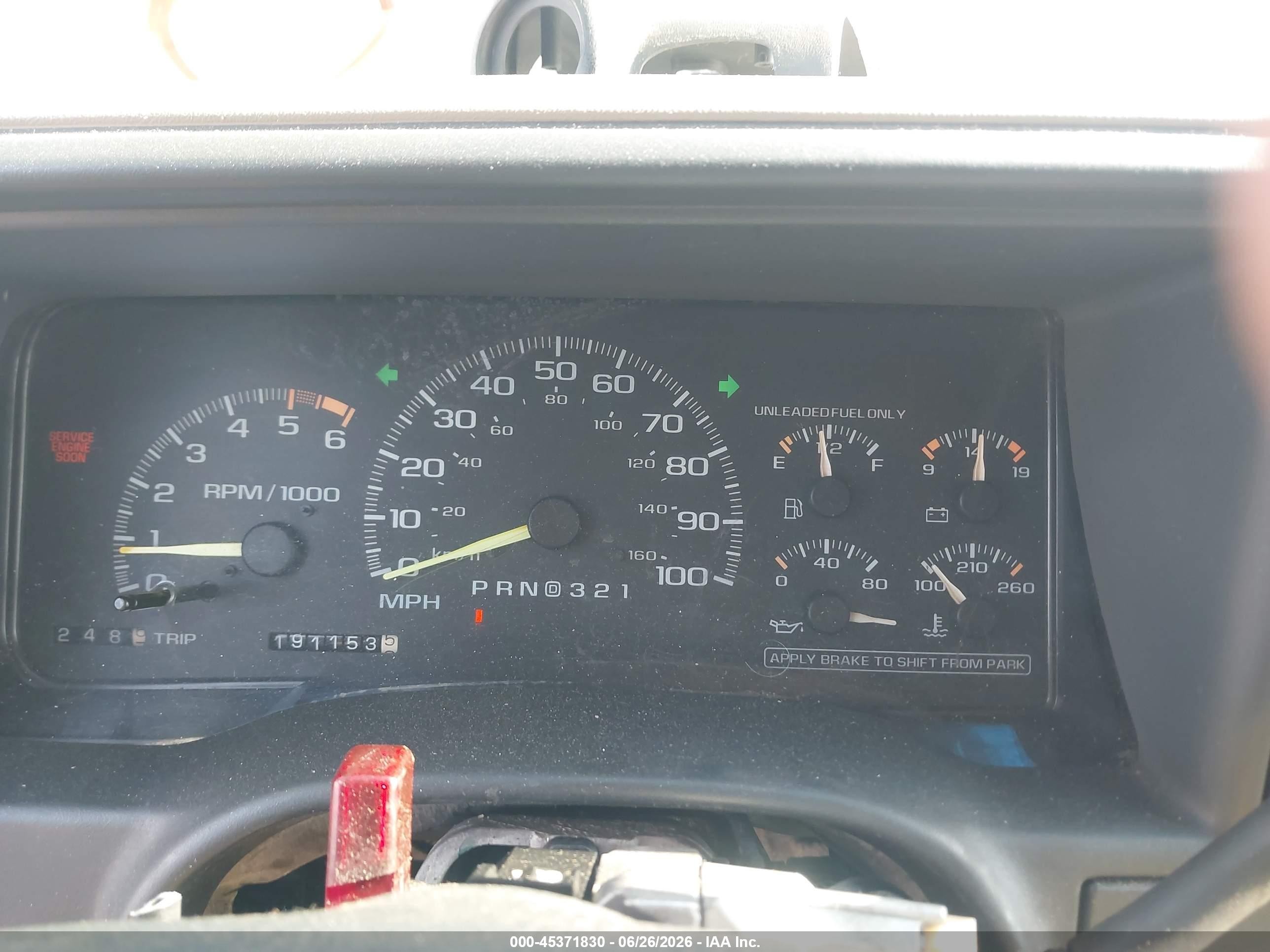 1996 Chevrolet Gmt-400 C1500 Burgundy vin: 1gcec19r7te215273