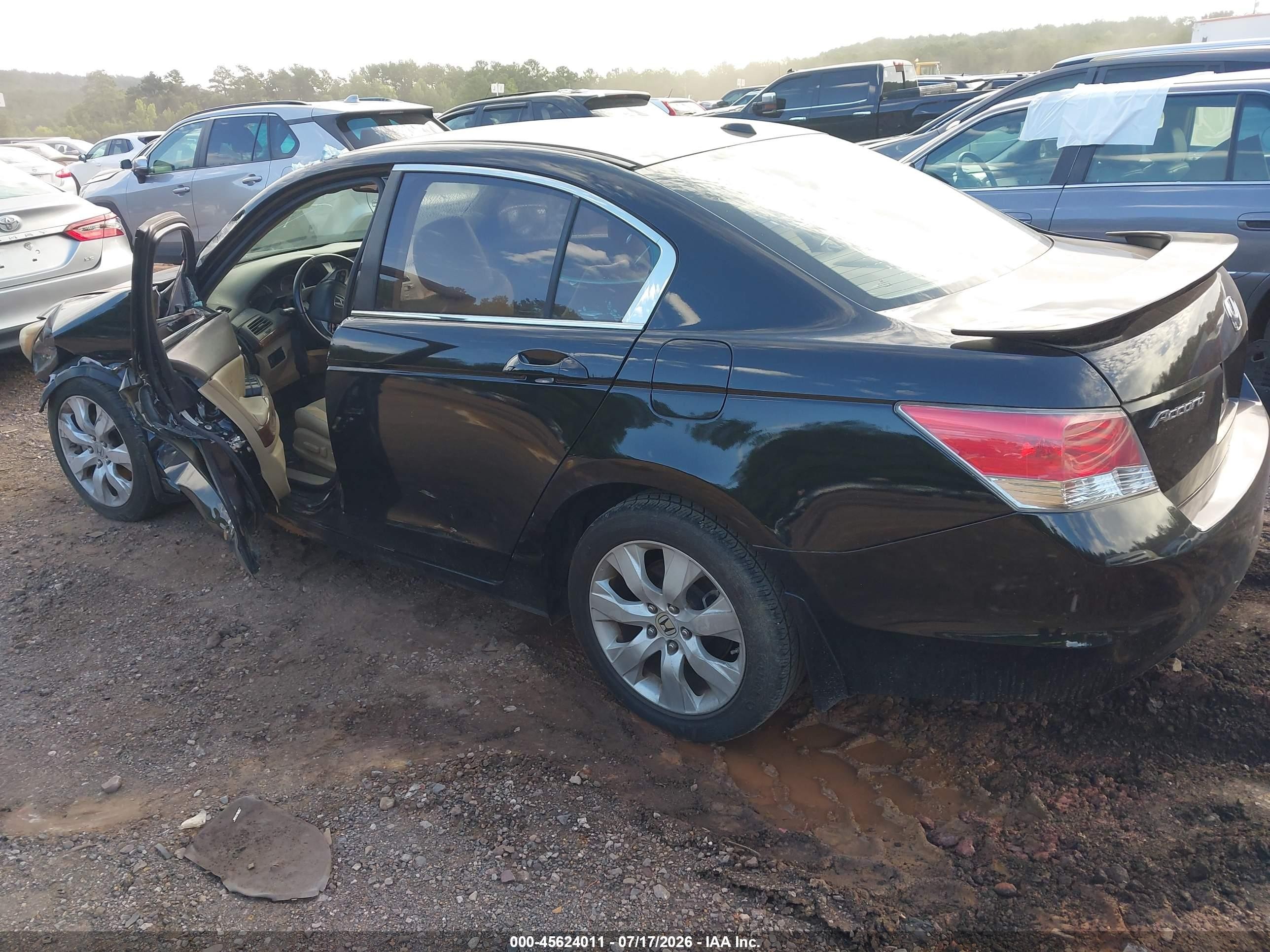 2010 Honda Accord 2.4 Ex-l Black vin: 1hgcp2f84aa136663