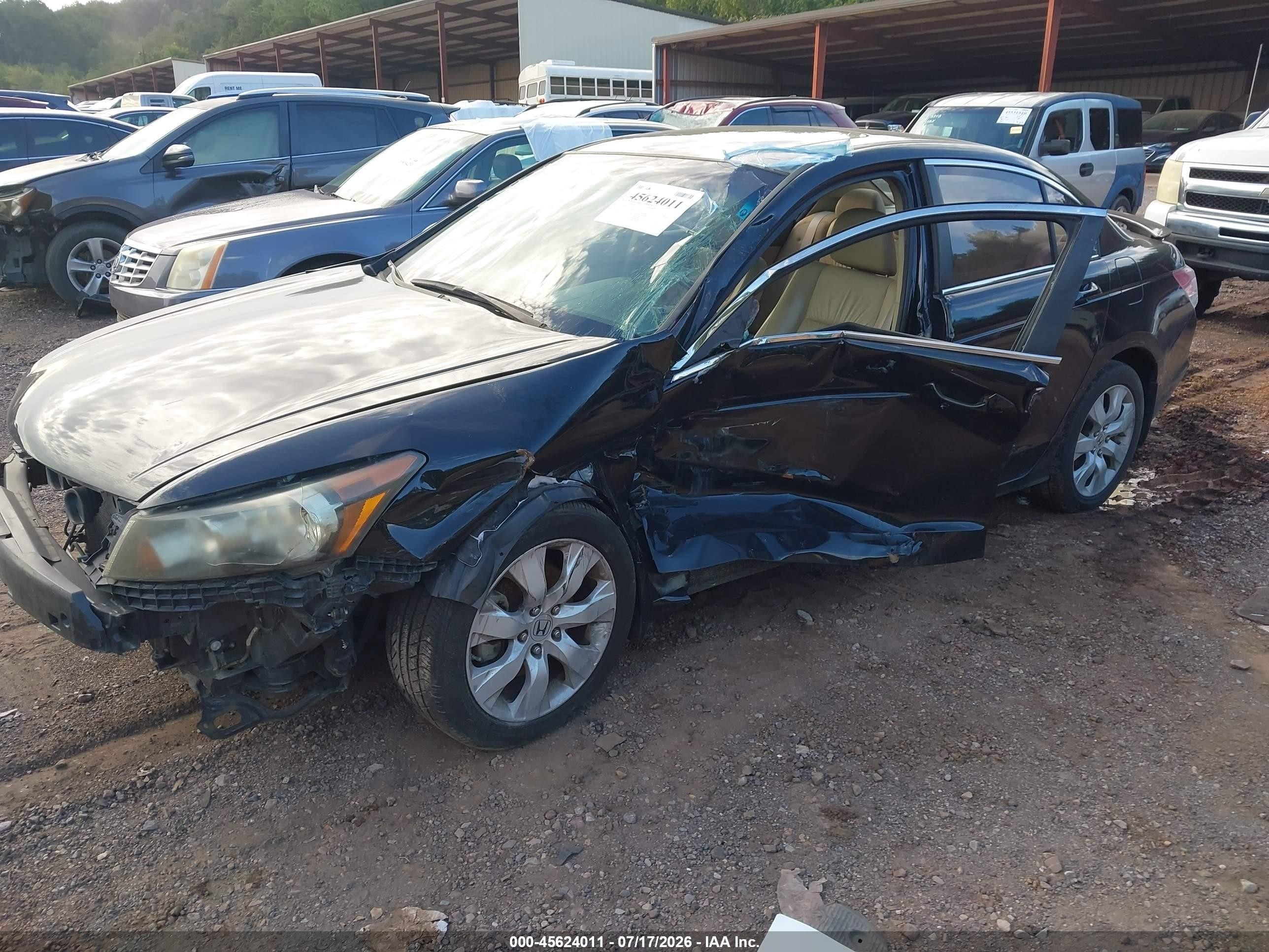 2010 Honda Accord 2.4 Ex-l Black vin: 1hgcp2f84aa136663