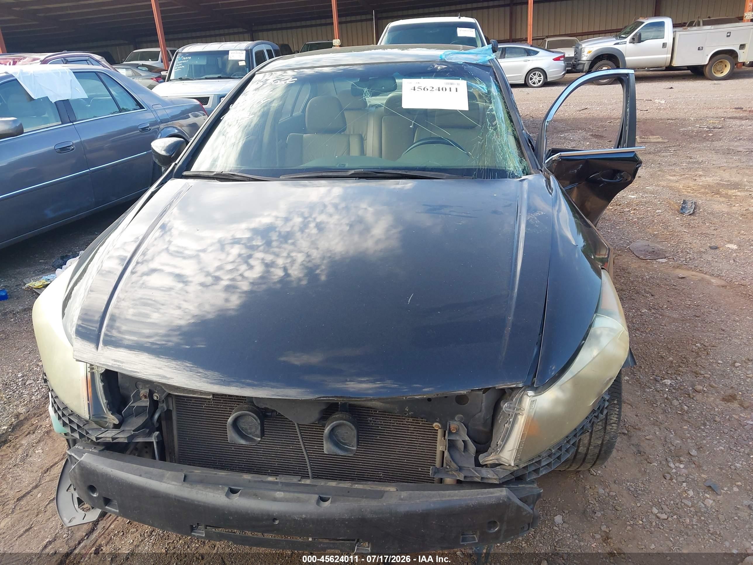 2010 Honda Accord 2.4 Ex-l Black vin: 1hgcp2f84aa136663