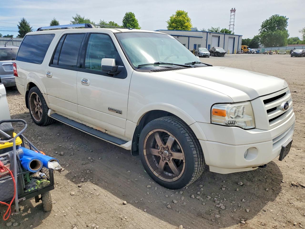2007 Ford Expedition El Limited White vin: 1FMFK20567LA08197