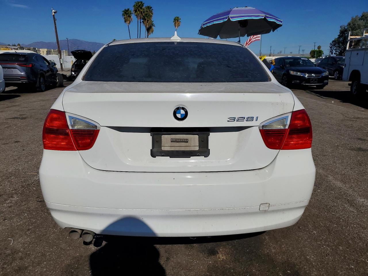 2007 Bmw 328 I Sulev White vin: WBAVC53547FZ77034