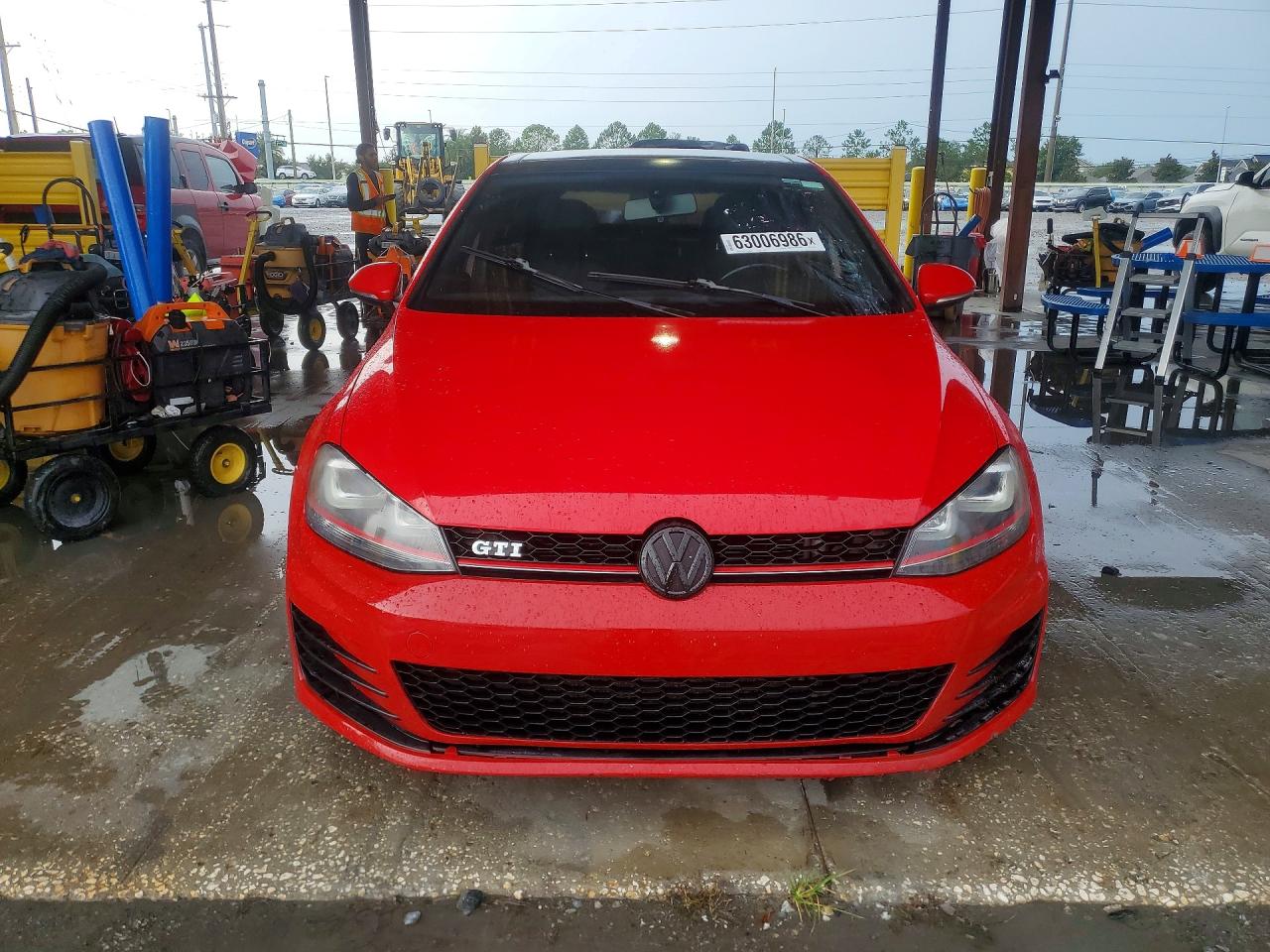 2015 Volkswagen Gti Red vin: 3VW4T7AU1FM014110