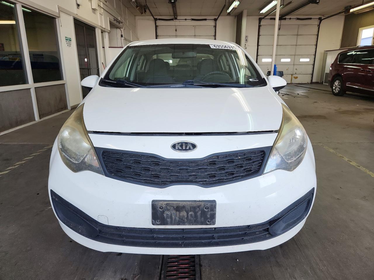 2012 Kia Rio Lx White vin: KNADM4A30C6033584