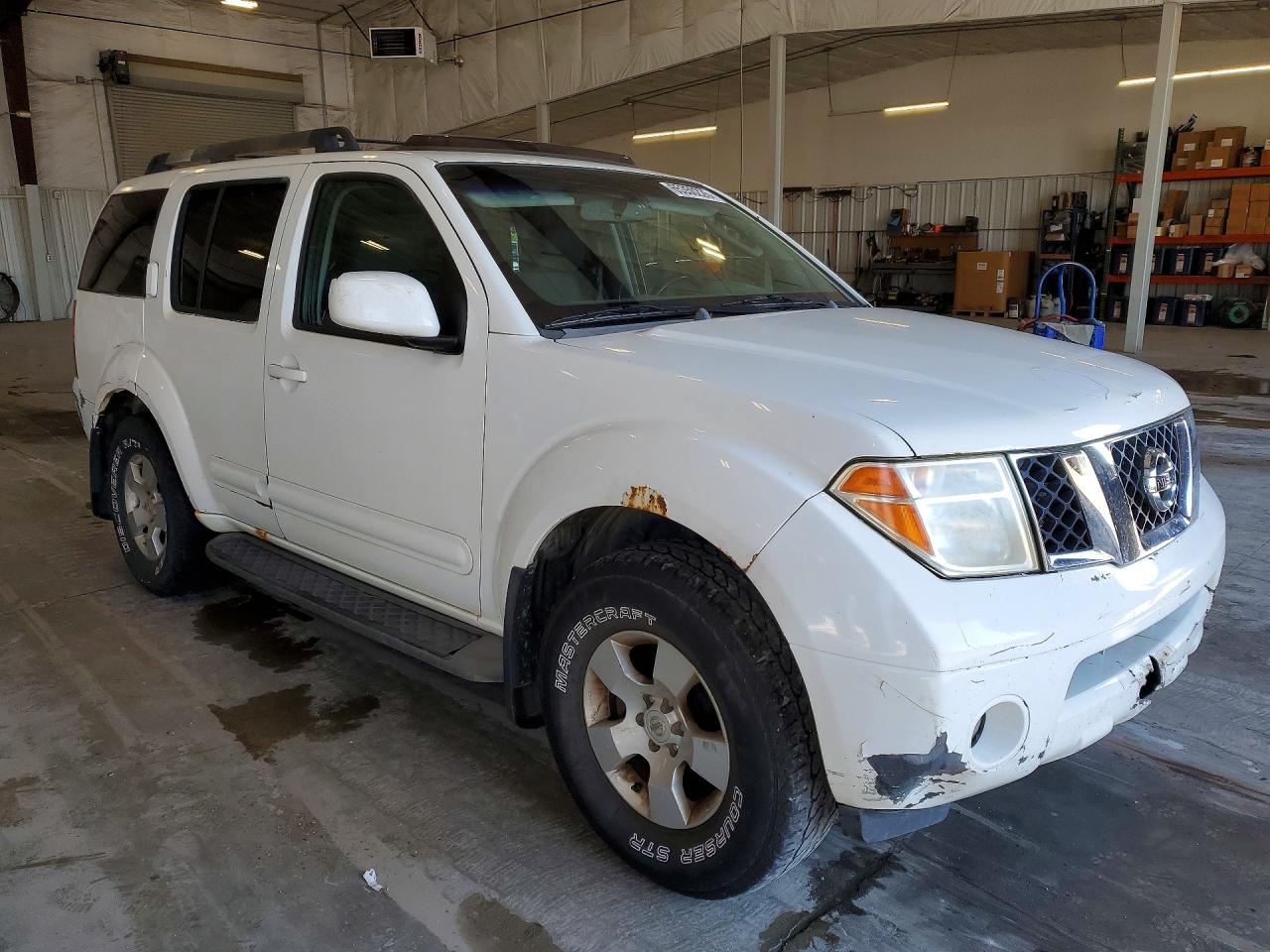 2007 Nissan Pathfinder S White vin: 5N1AR18W77C625153