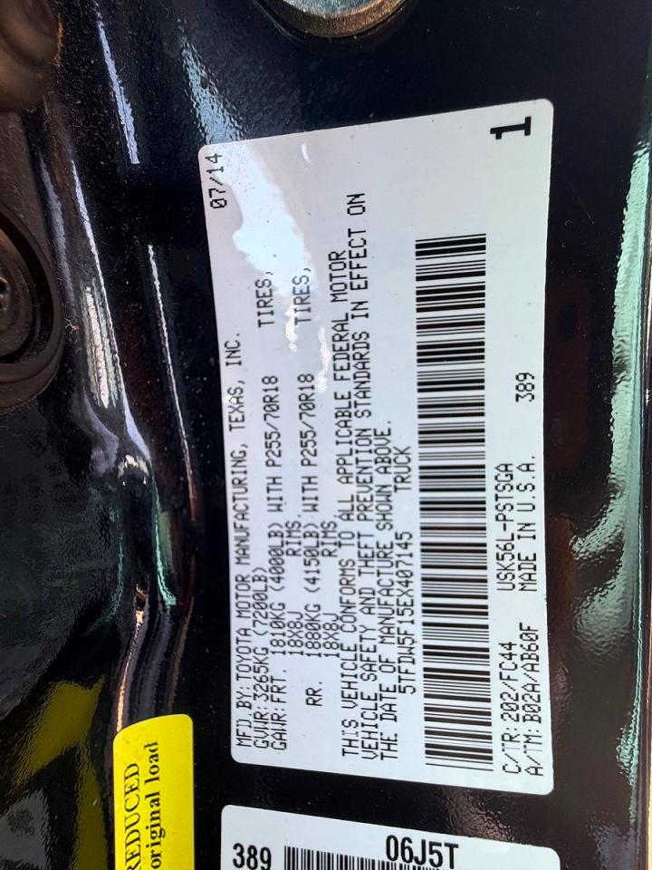 2014 Toyota Tundra Crewmax Sr5 Black vin: 5TFDW5F15EX407145