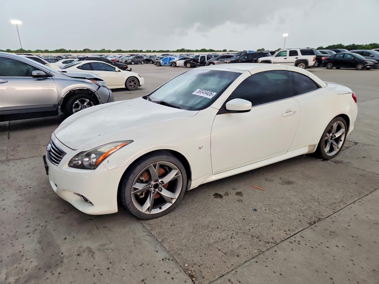 2014 Infiniti Q60 Convertible Base Белый vin: JN1CV6FE7EM900465